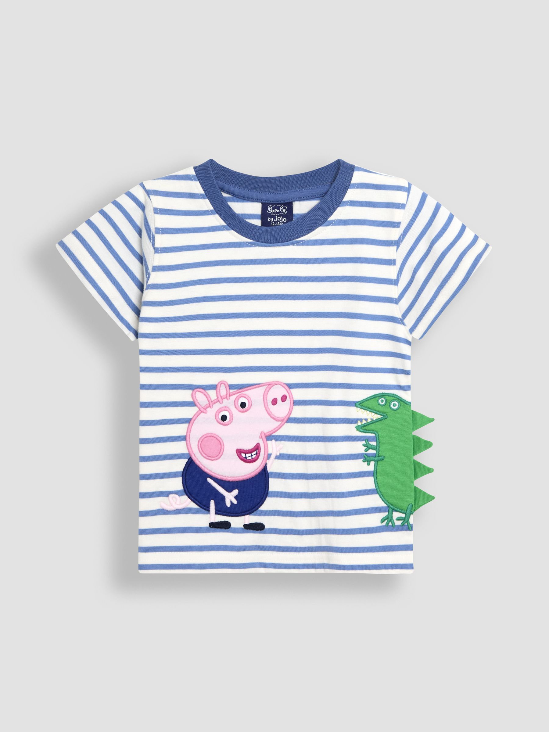 Blue Peppa Pig Novelty Appliqué T-Shirt