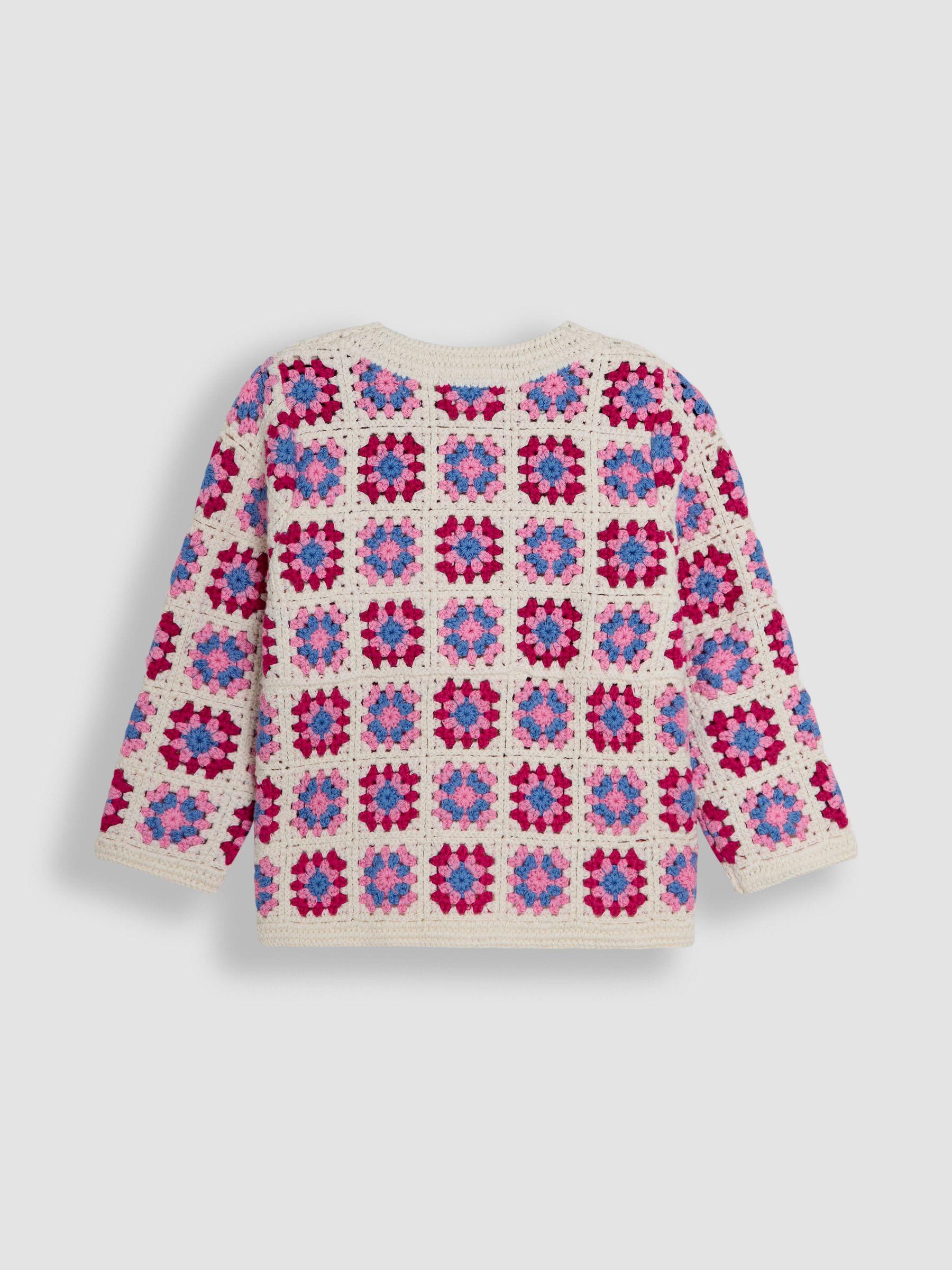 Pink Classic Crochet Cardigan