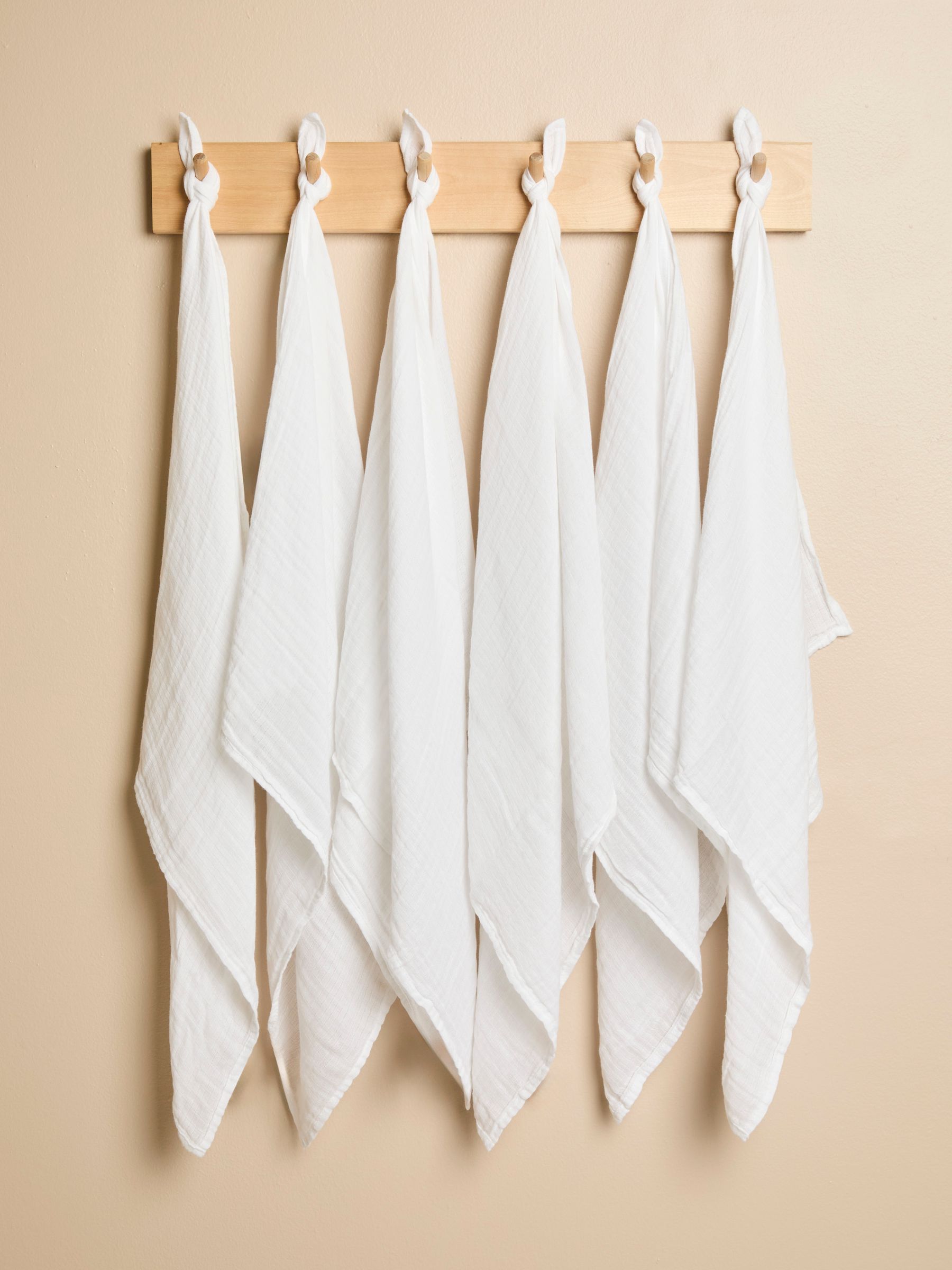 6-Pack White Muslin Squares