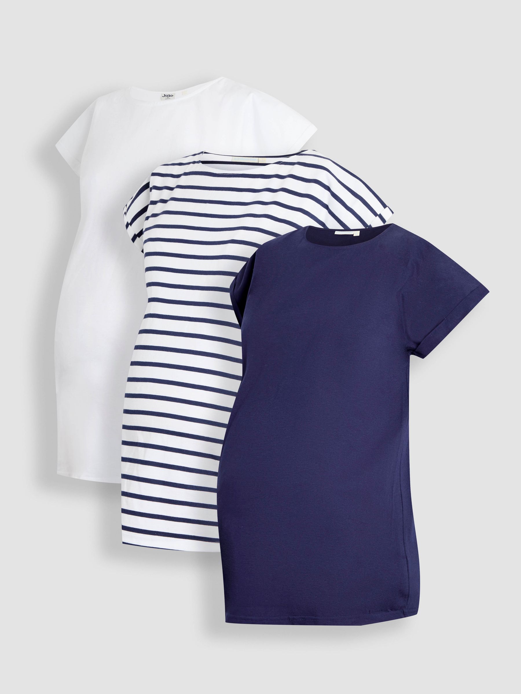 Midnight Maternity Boyfriend 100% Cotton T-Shirts 3 Pack