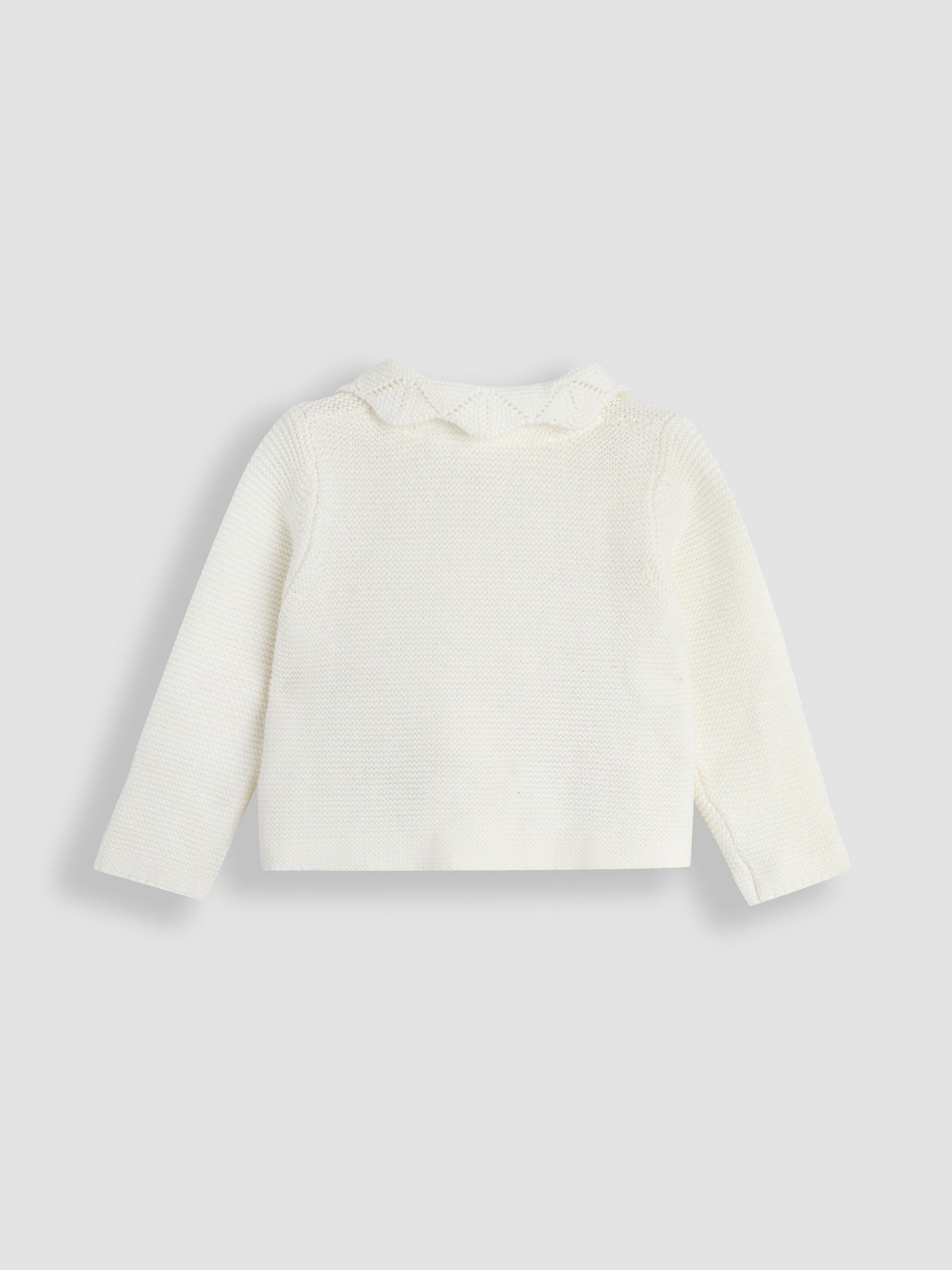 Dusky Pink Flopsy Bunny Scallop Collar Cardigan