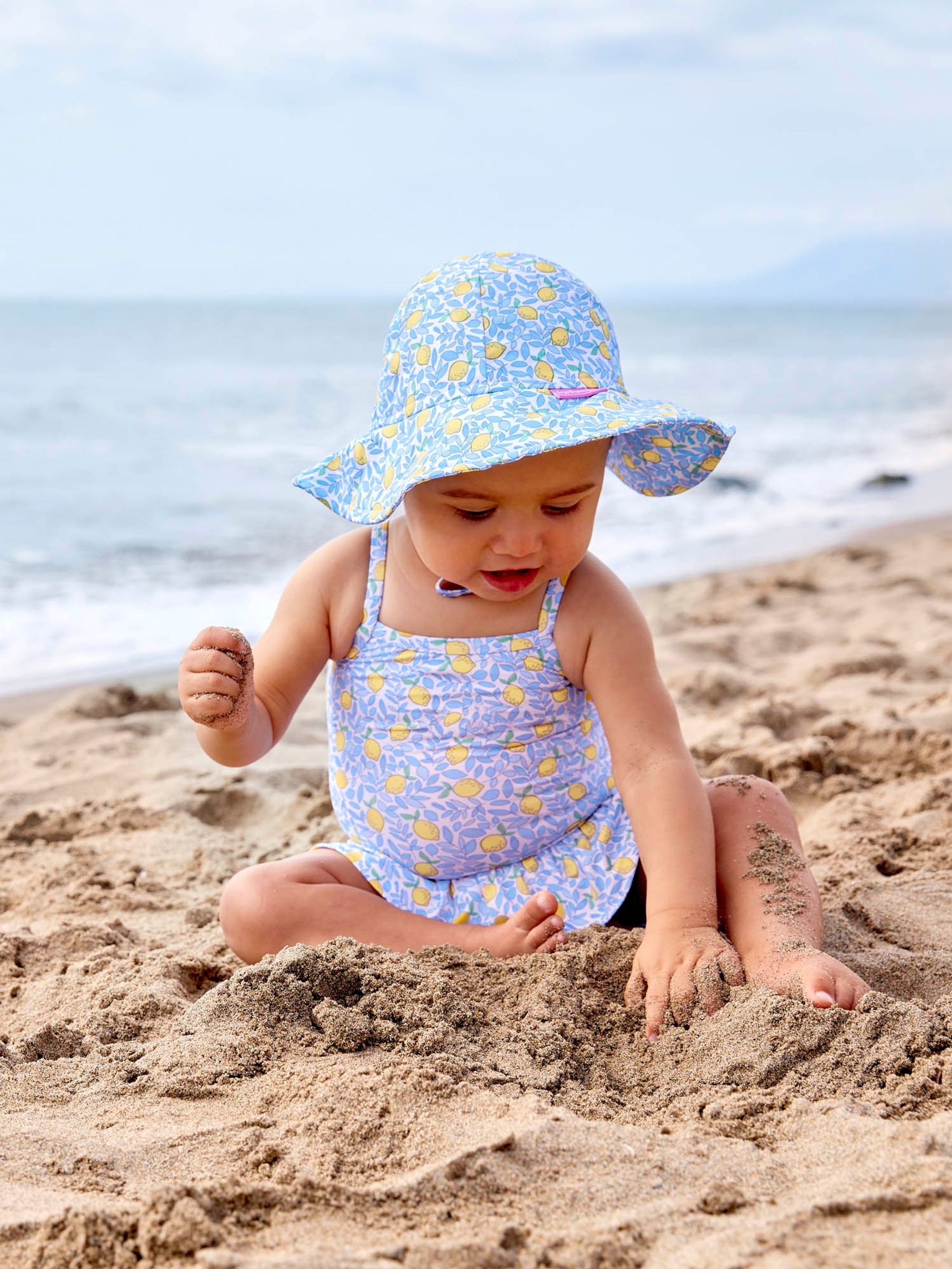 Pastel Swimsuit With Integral Nappy