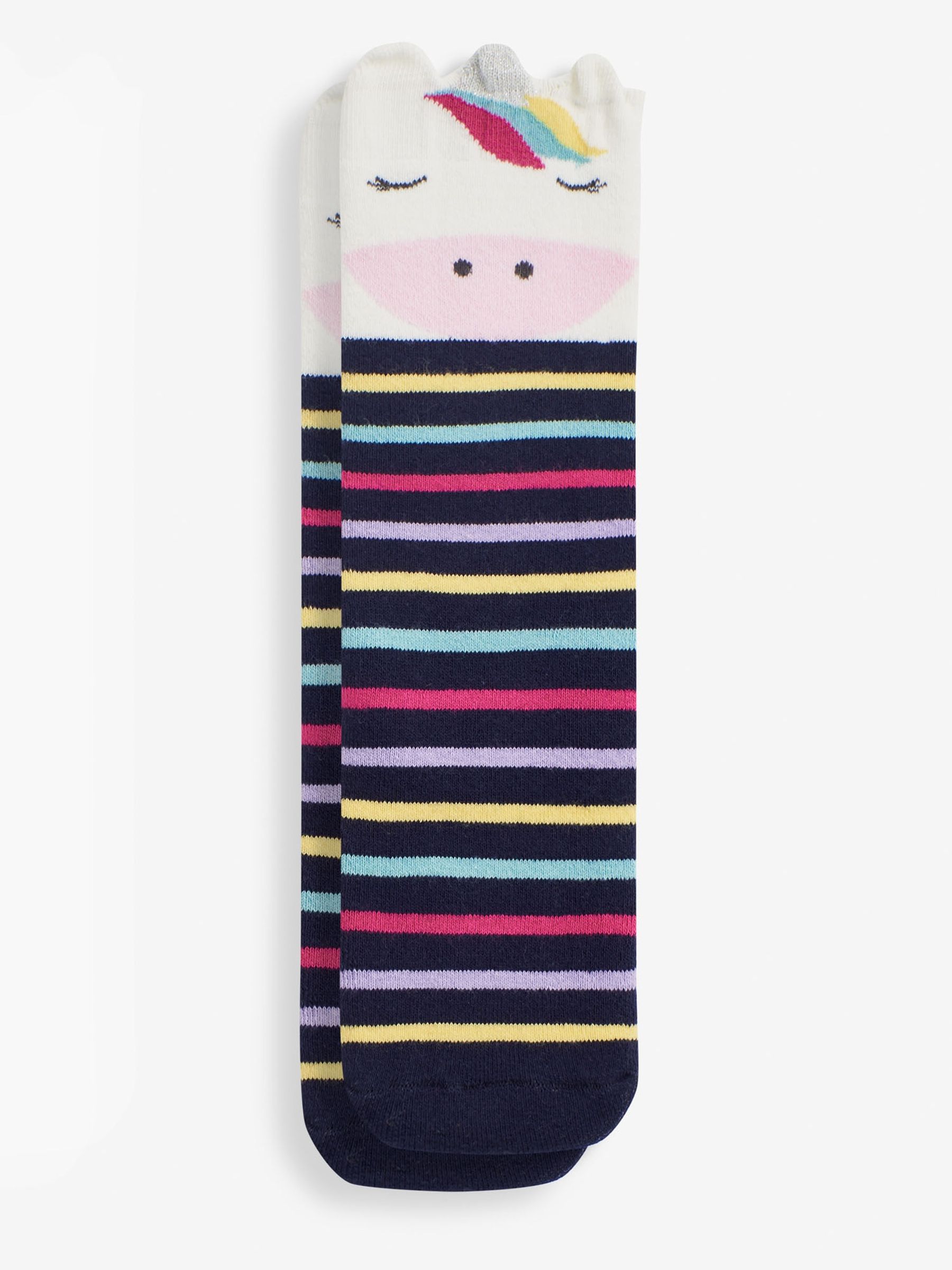 Navy Unicorn Welly Socks