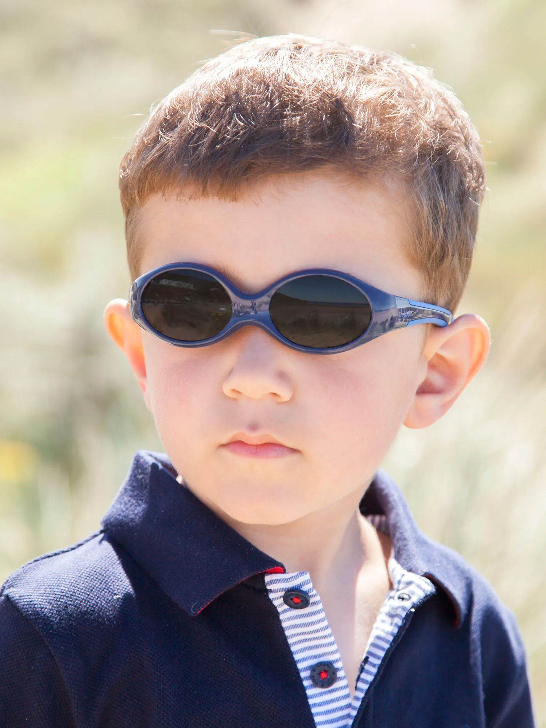 Navy Blue Kids' Flexible Sunglasses with Straps