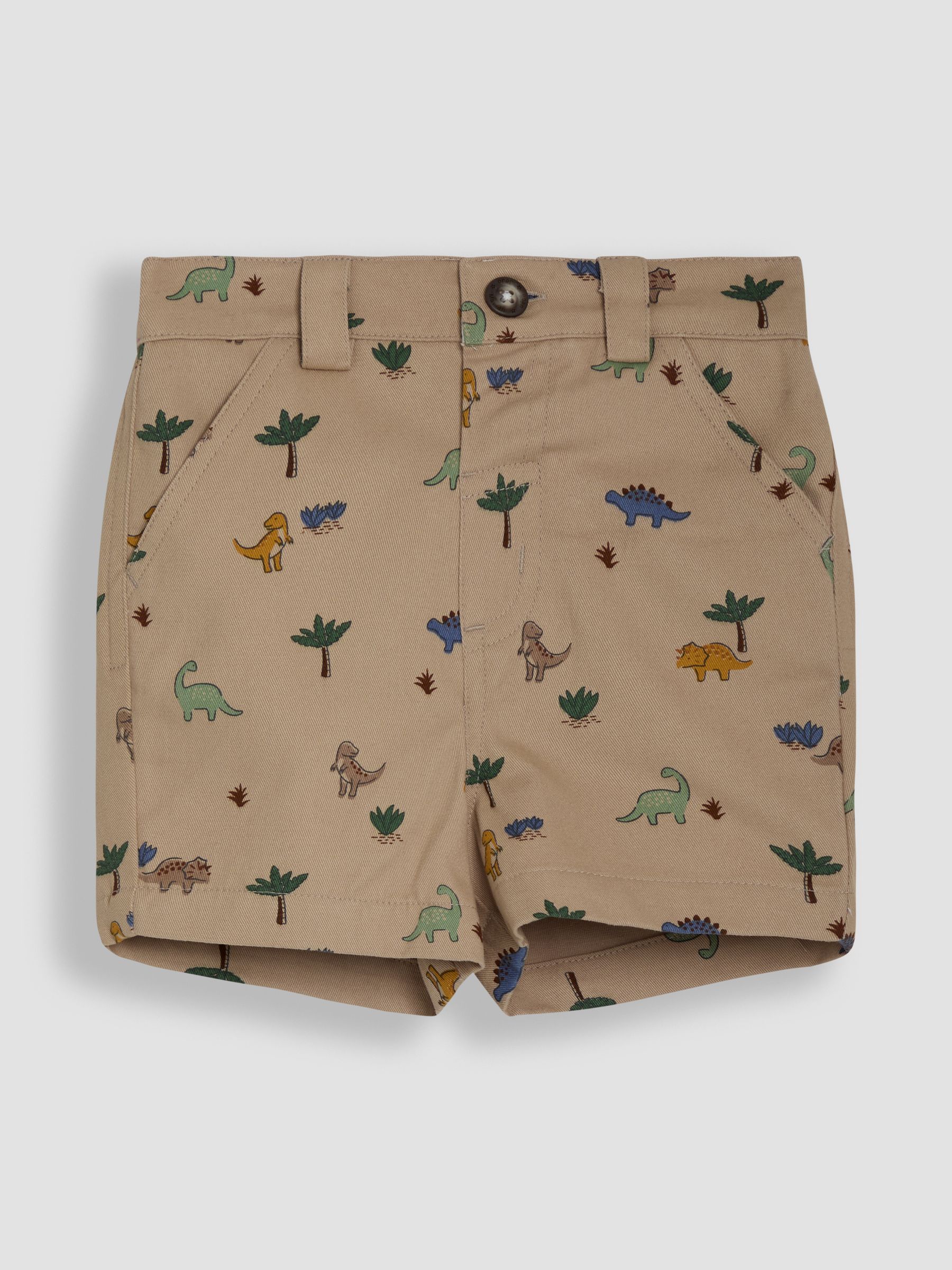Natural Stone Dino Print Twill Chino Short