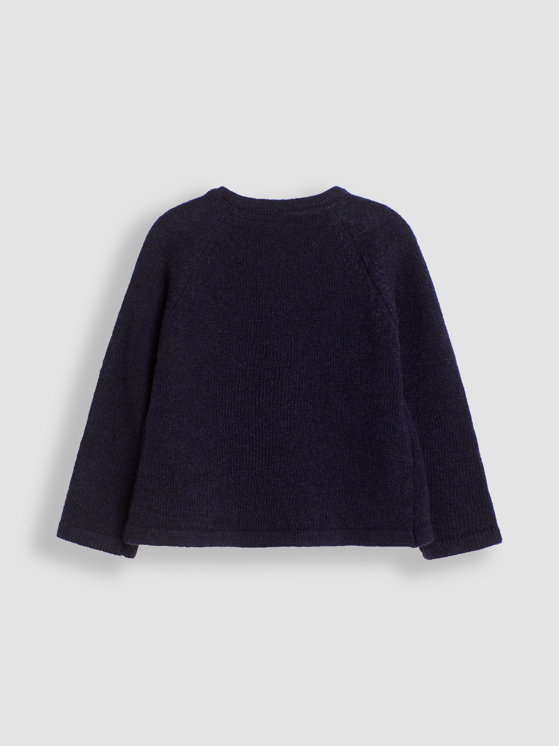 Navy Robin Embroidered Cardigan