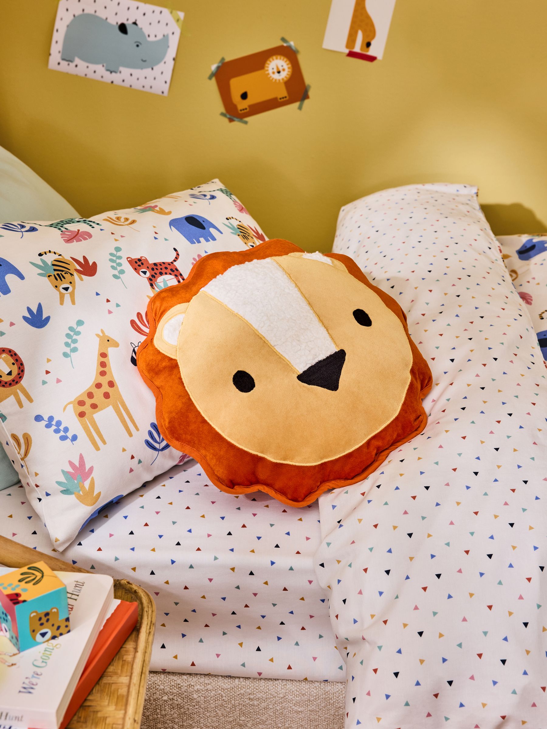 Yellow Luca Lion Cushion