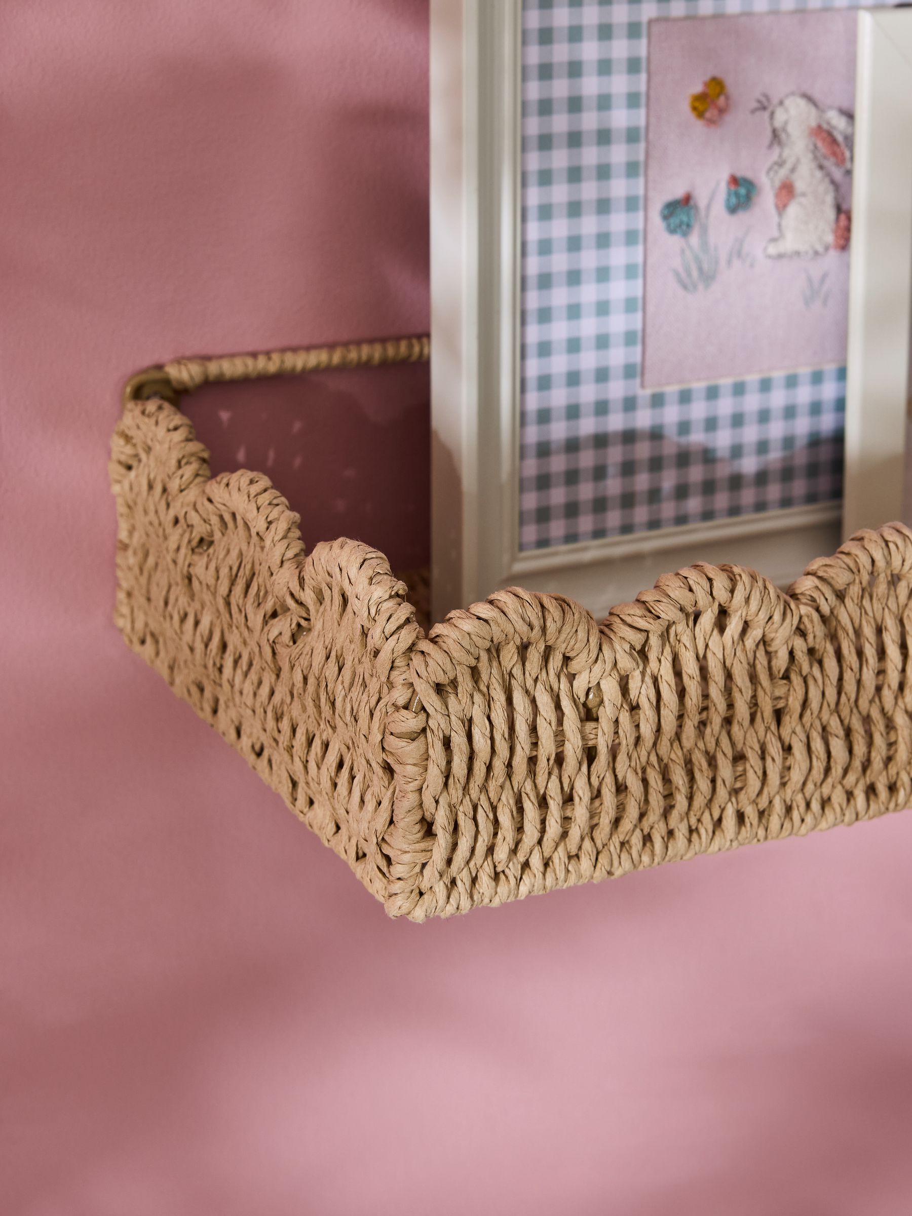 Natural Elodie Scallop Wall Shelf