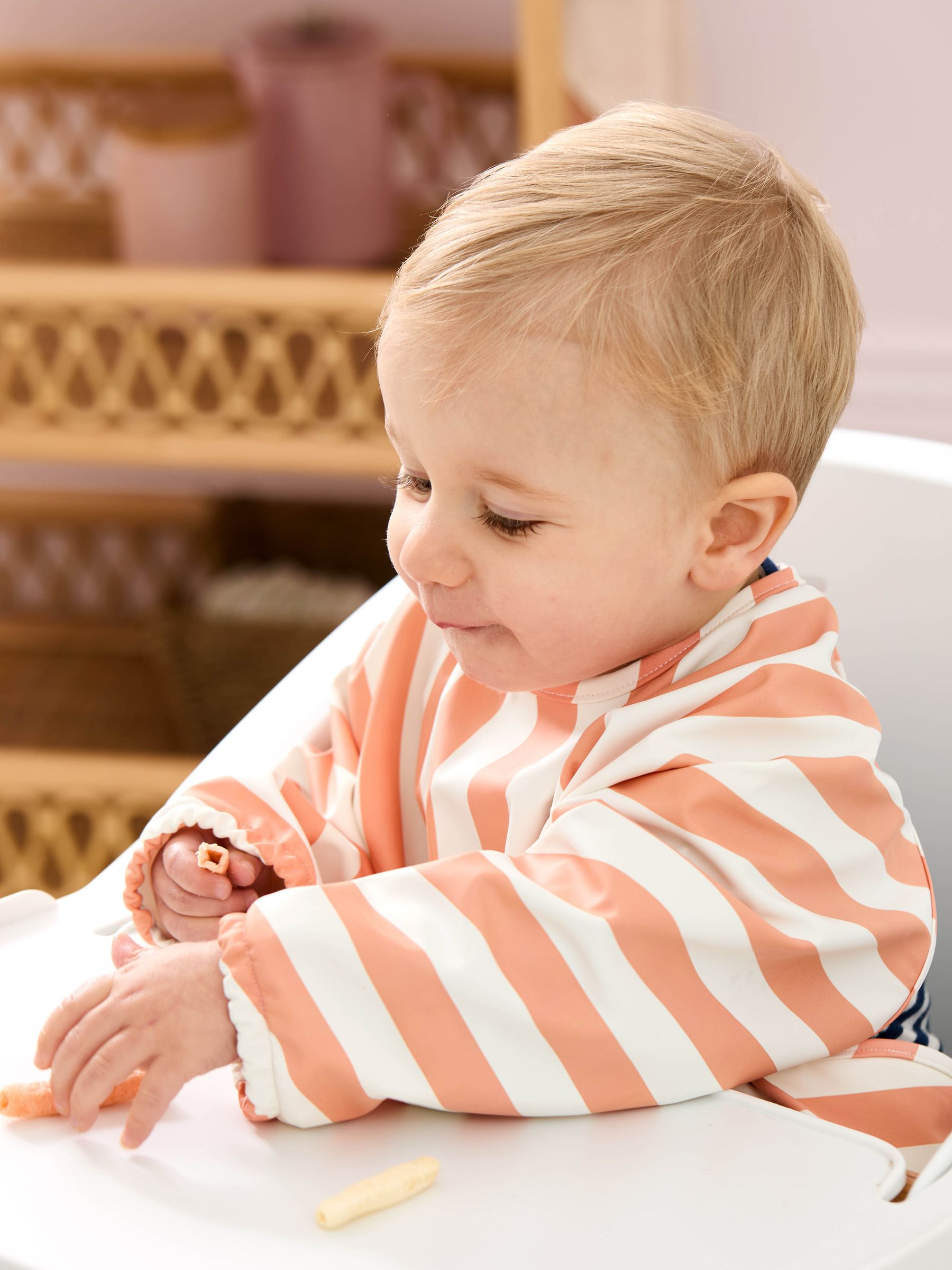 Orange Stripe Sleeved Bib