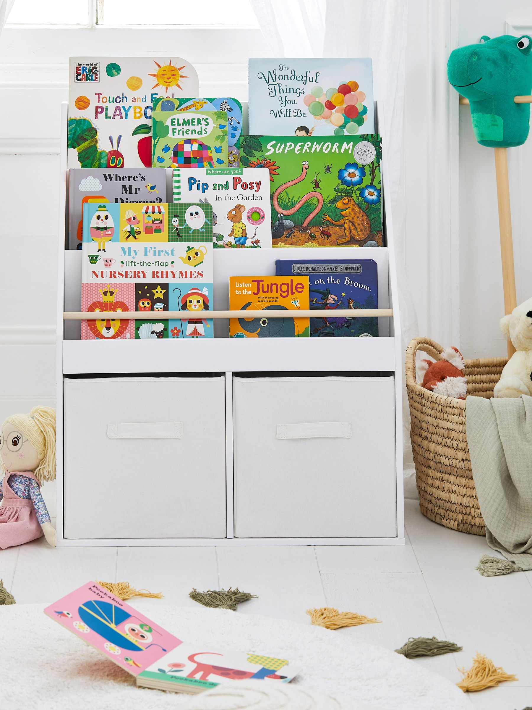 Star Book & Toy Organiser with Canvas Storage
