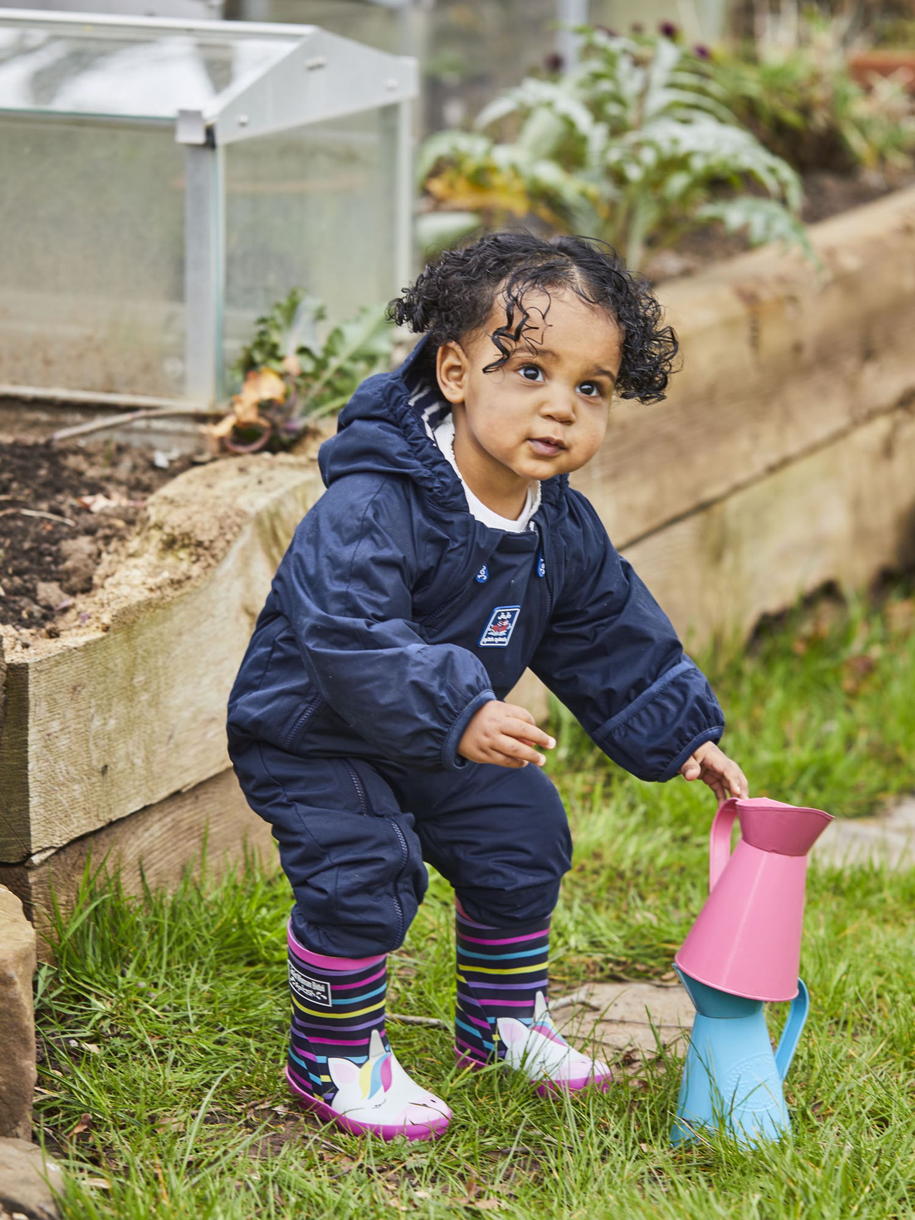Purple Bird Waterproof Fleece Lined Puddle Suit