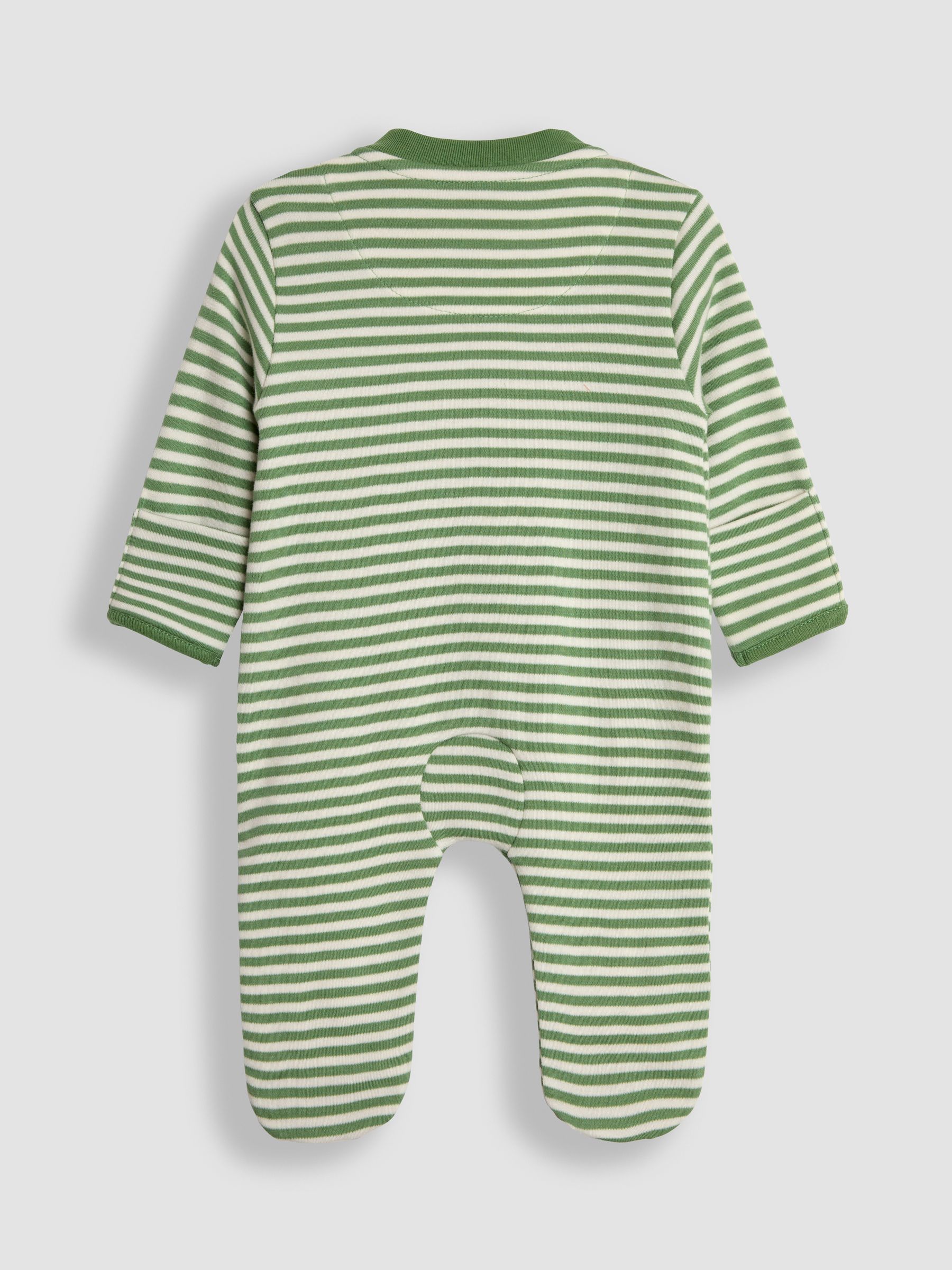 Green Highland Cow Applique Zip Sleepsuit