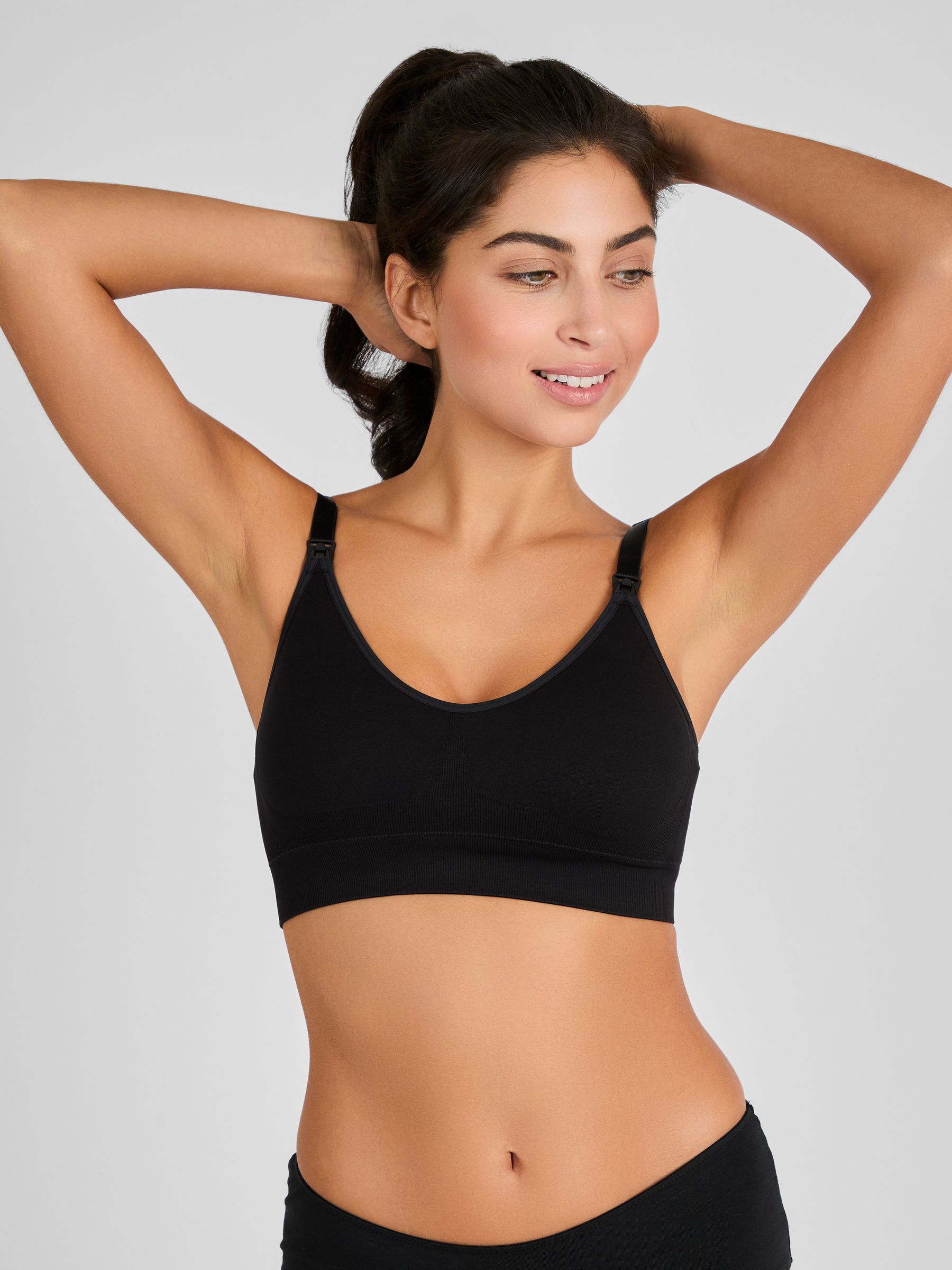 Black Emma-Jane Padded Seamless Maternity & Nursing Bra