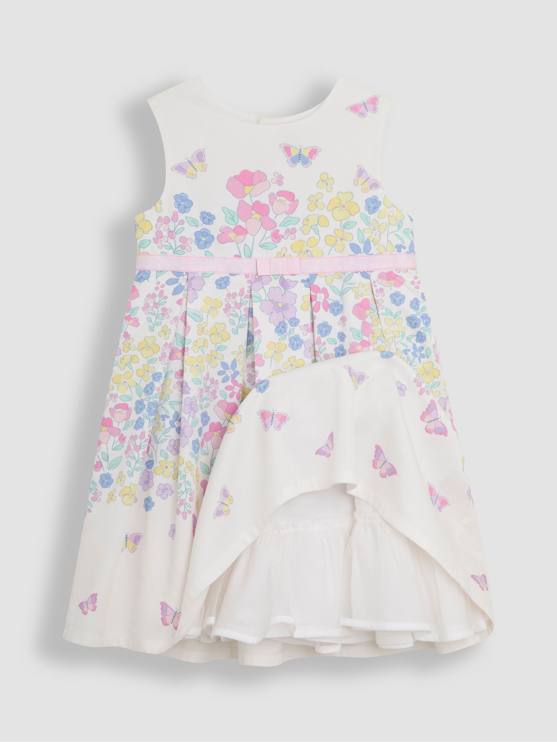 Pink Butterfly Pretty Pleated Party Dress