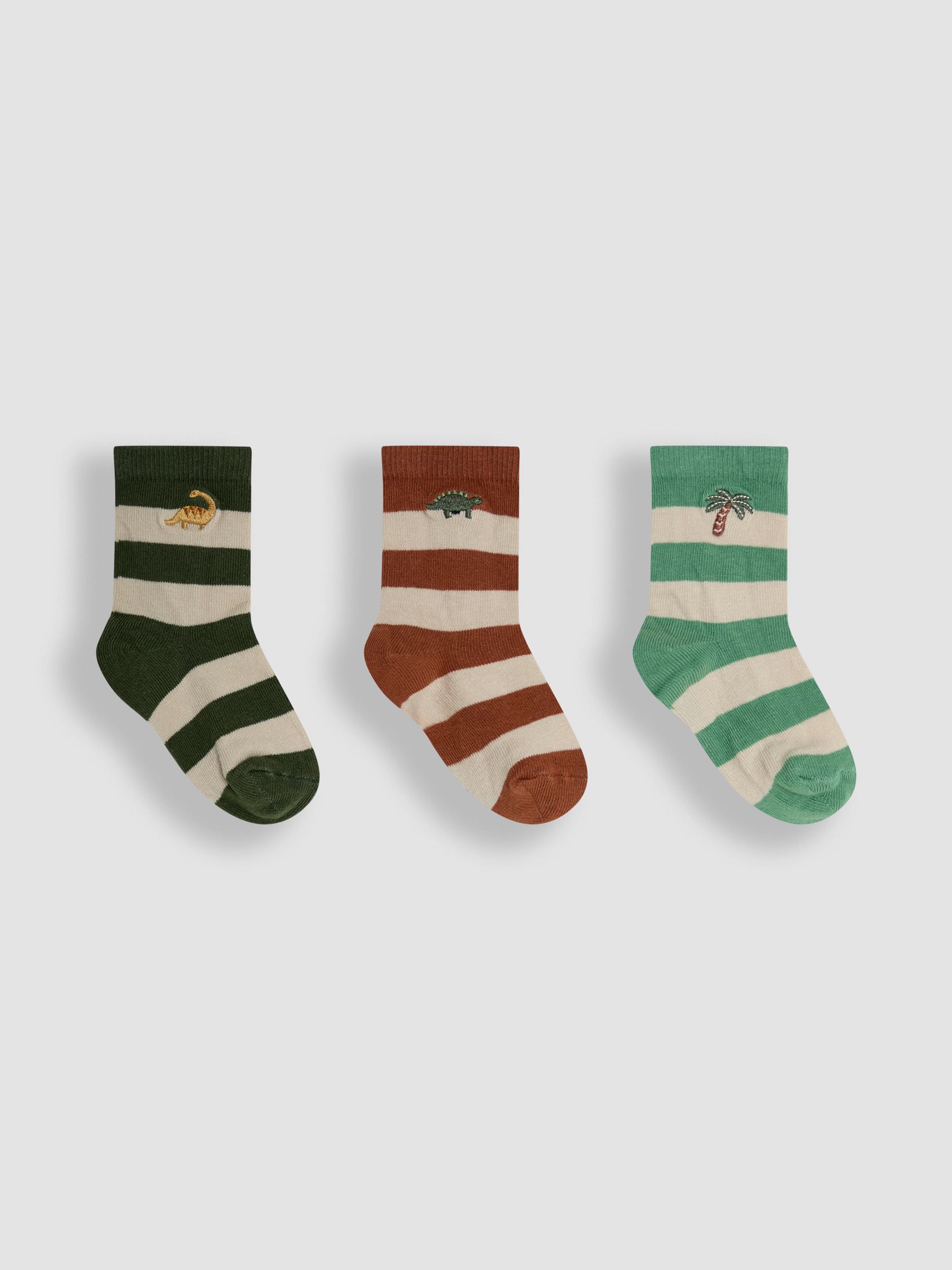 Green Printed Socks 3 Pack