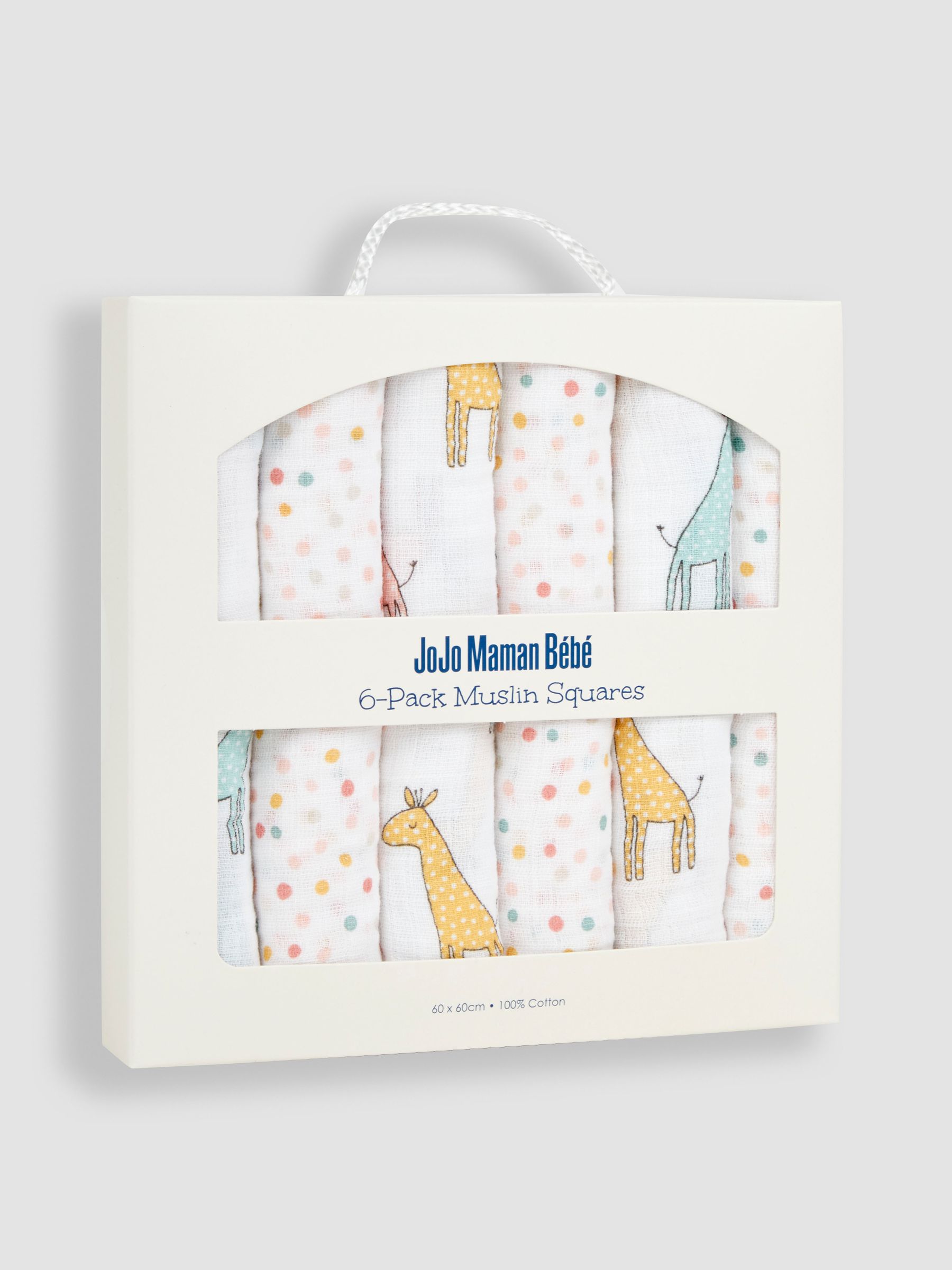 6-Pack Pink Giraffe Muslin