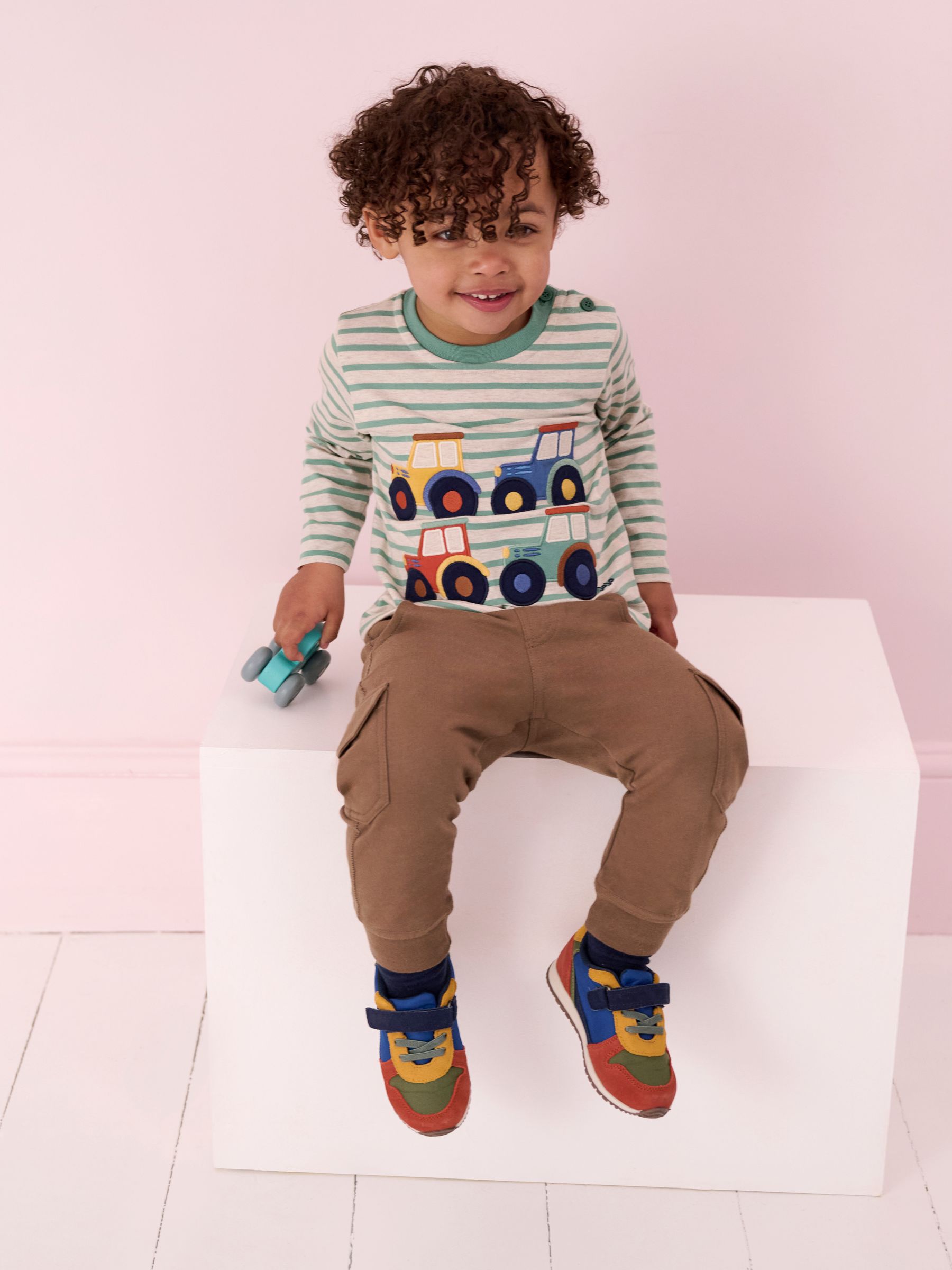 Navy Blue Multi Riptape Trainers