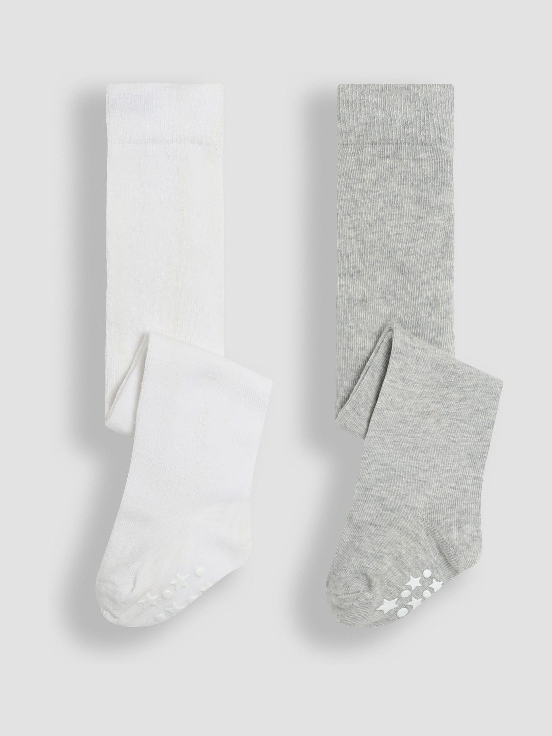 Grey 2-Pack Cotton Rich Tights
