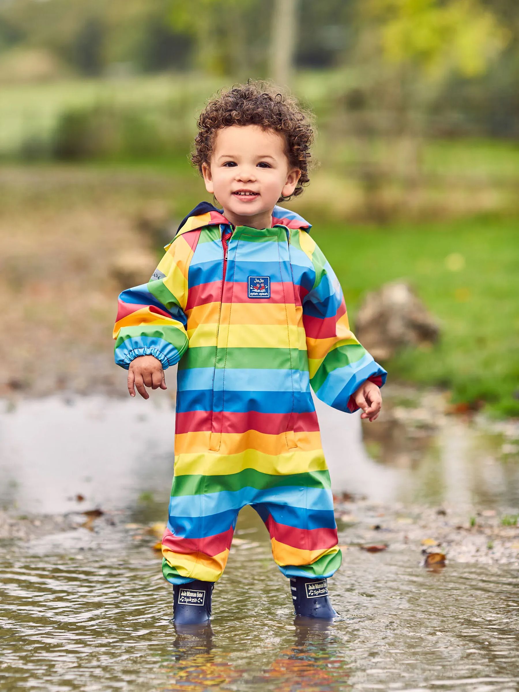 Multi Rainbow Lined Waterproof Puddle Suit