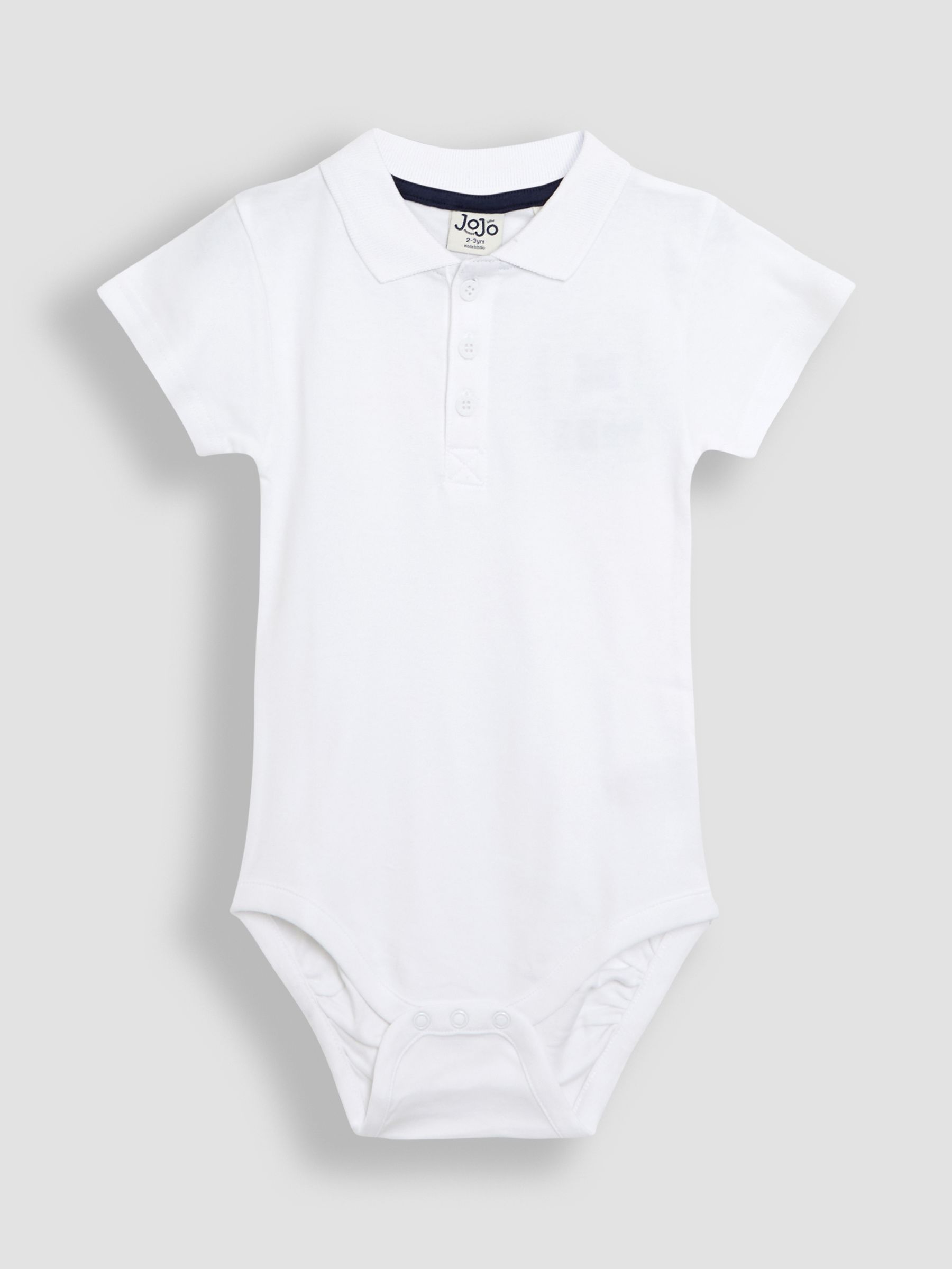 White 2-Pack Plain Polo Shirt Bodysuits