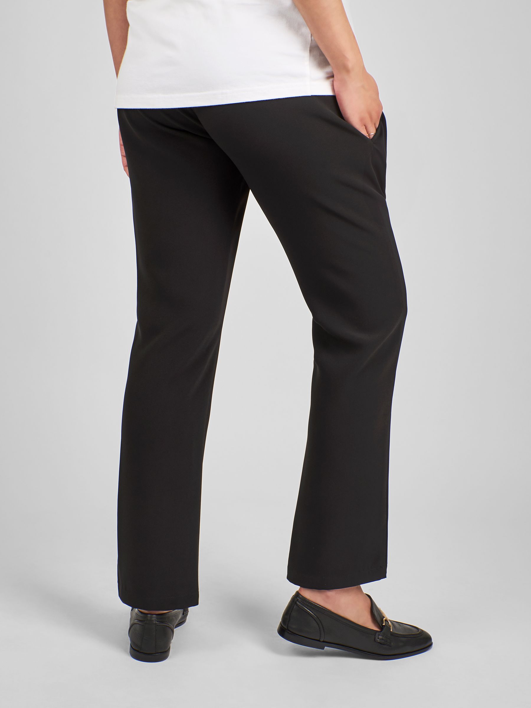 Black Maternity Straight Leg Trousers