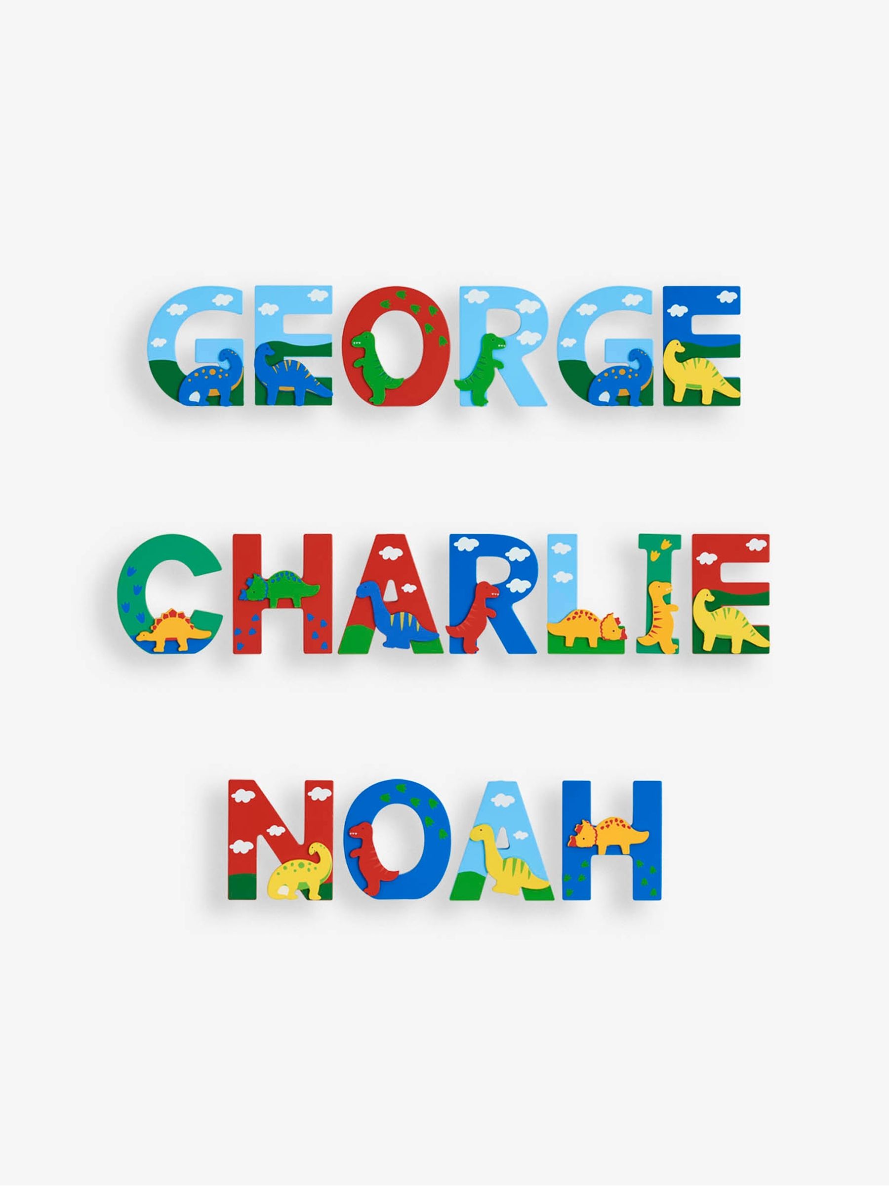 Dinosaur Wooden Letters