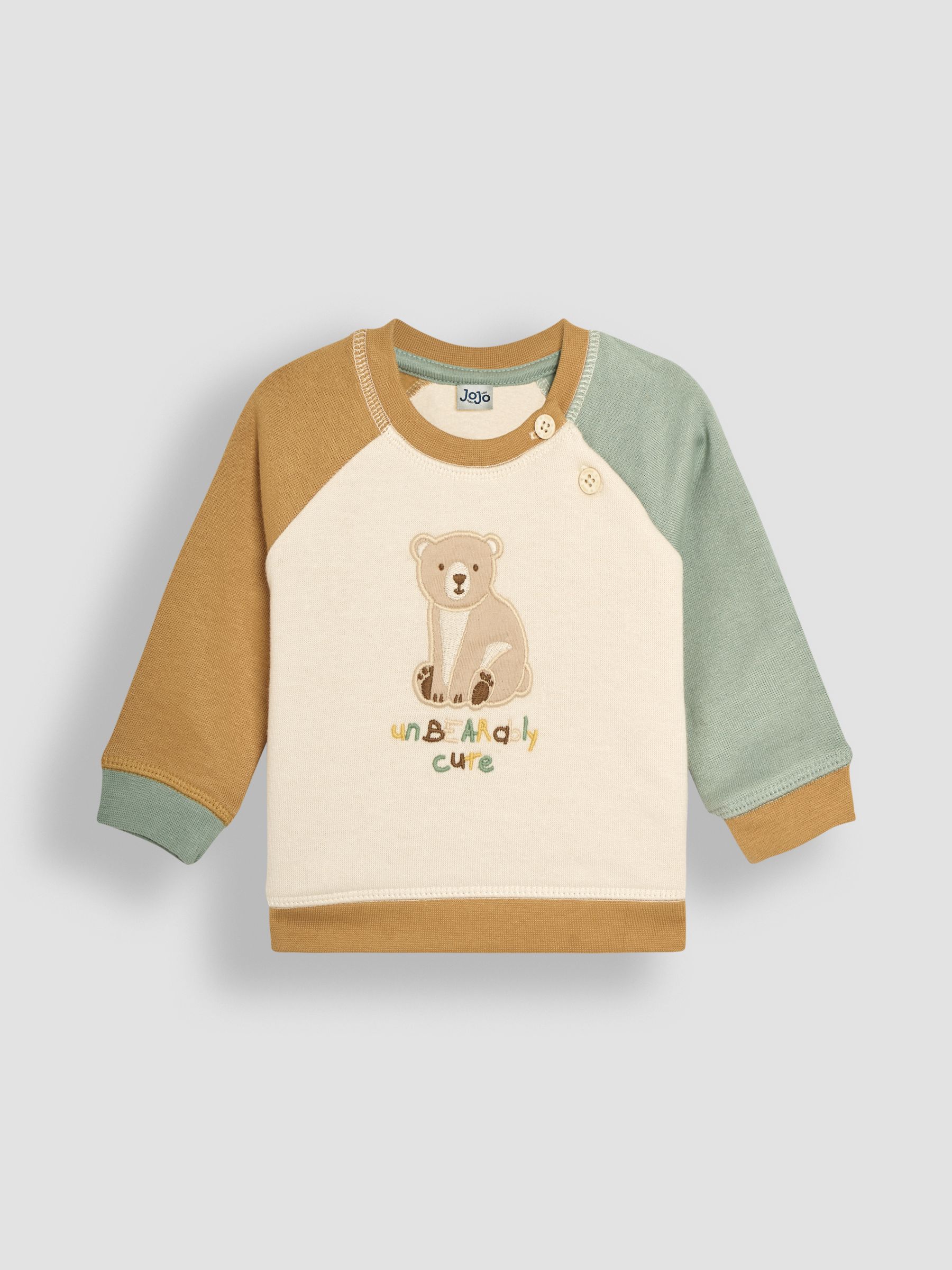 Ecru Bear Sweatshirt & Cosy Trouser Baby Set