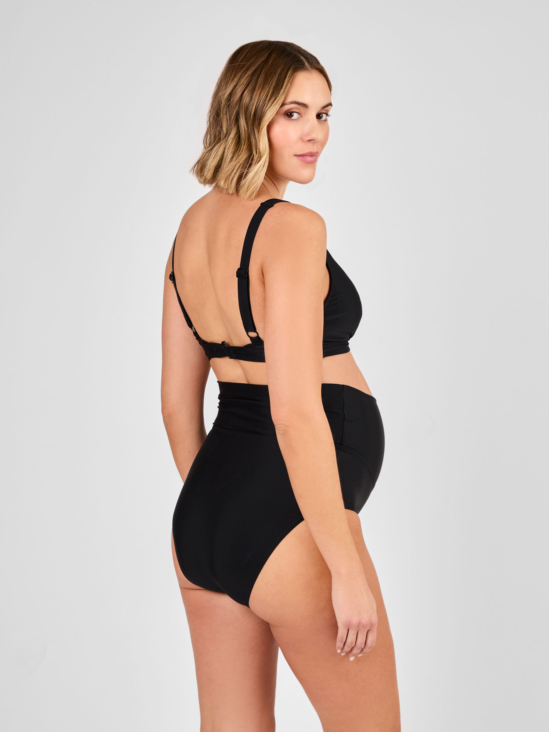 Black Maternity Bikini Set