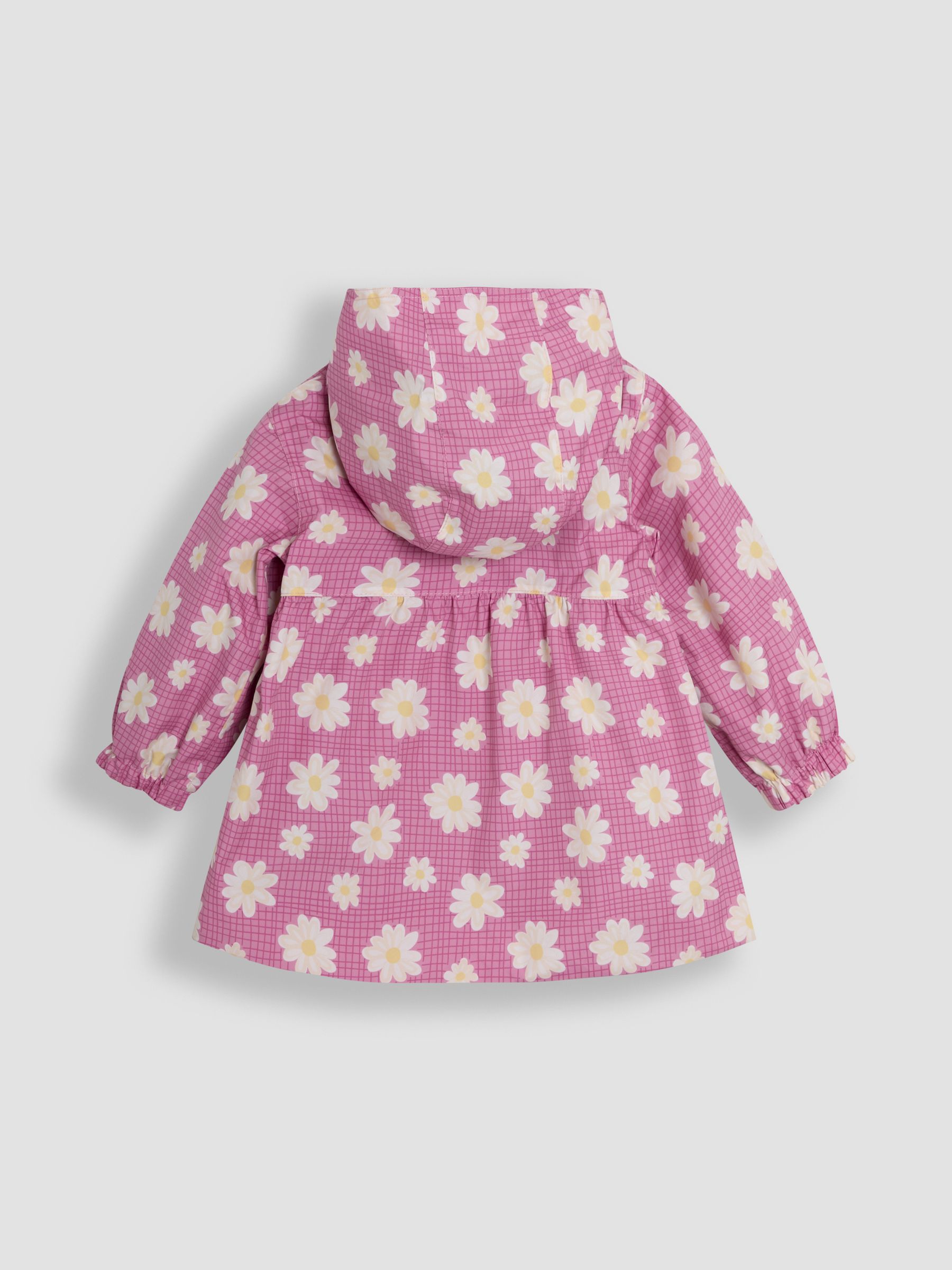 Pink Daisy Gathered Waterproof Jacket