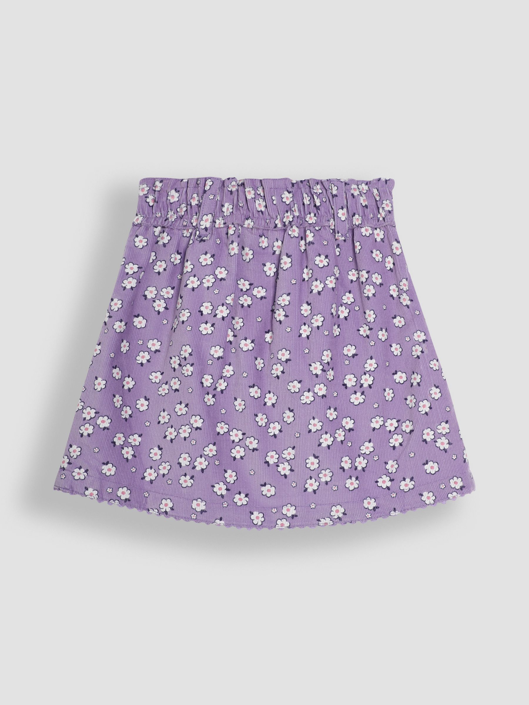 Lilac Paper Bag Waistband Cord Skirt