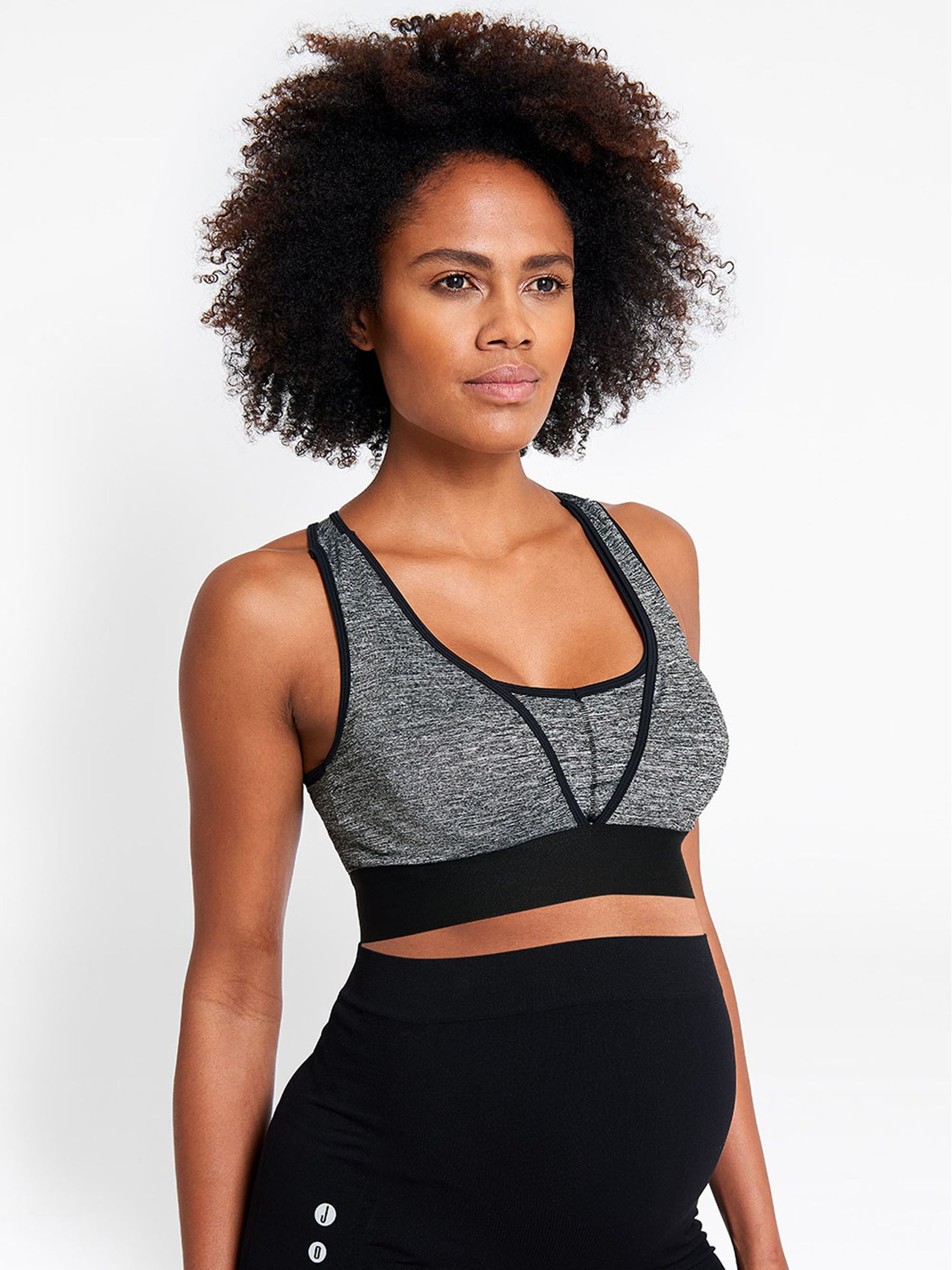 Active Maternity & Nursing Bra in Marl Grey