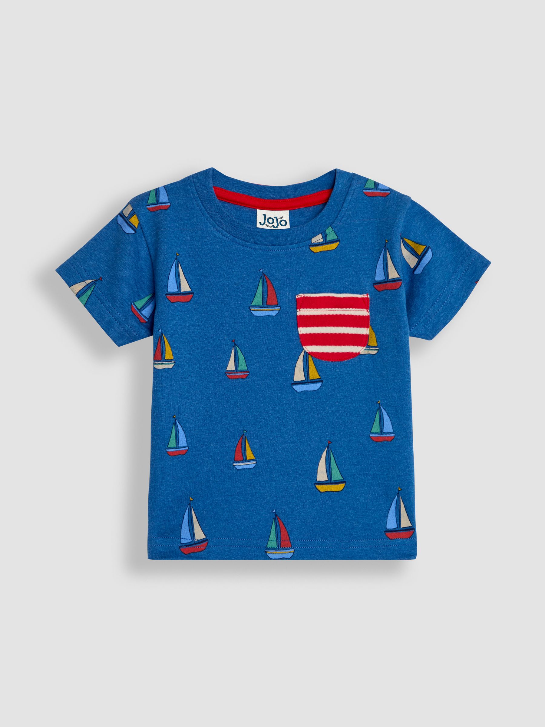 Cobalt Sailboat Print & Stripe T-Shirts 2 Pack