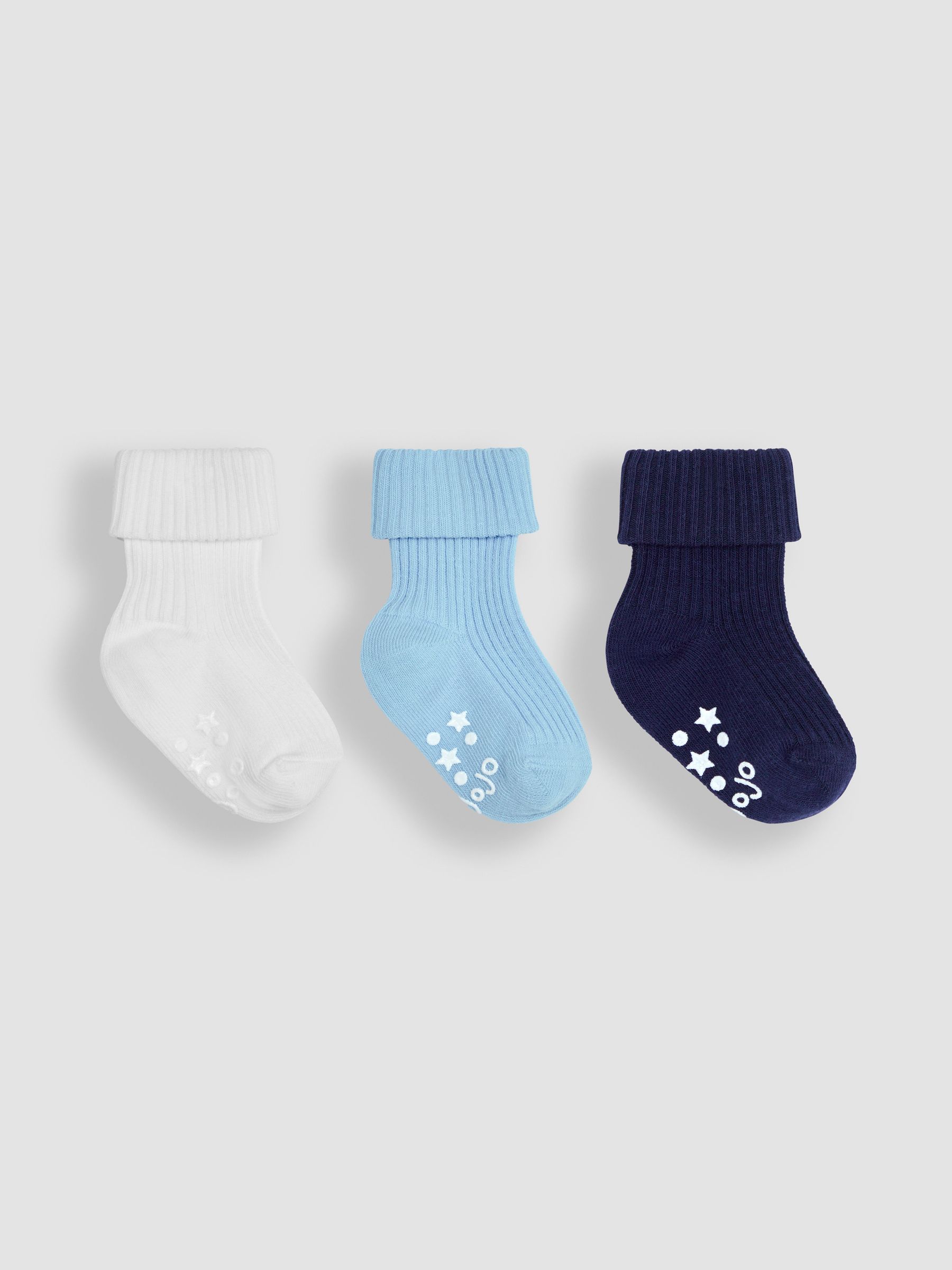 Blue 3-Pack Cotton Socks