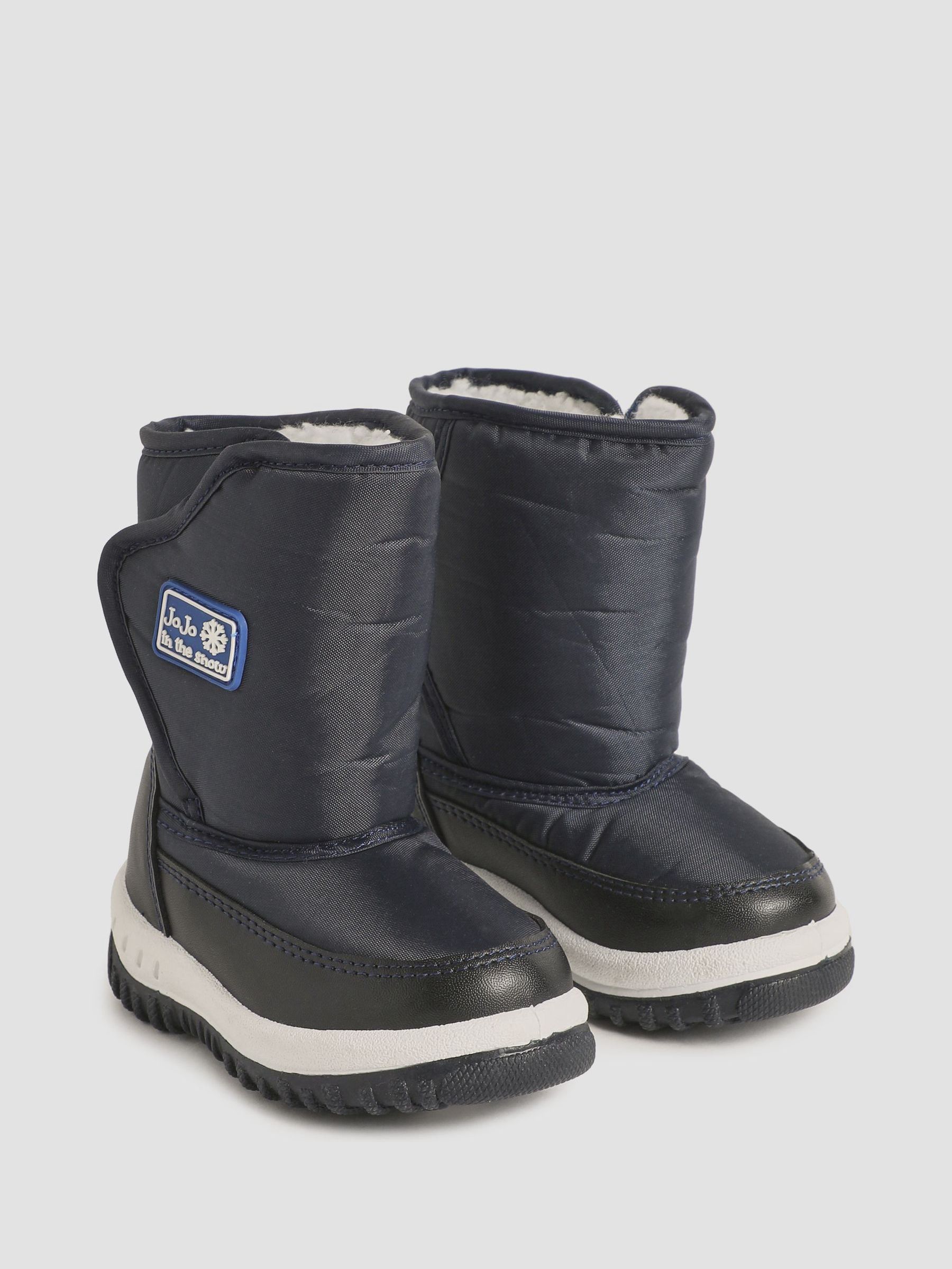 Navy Cosy Snow Boots