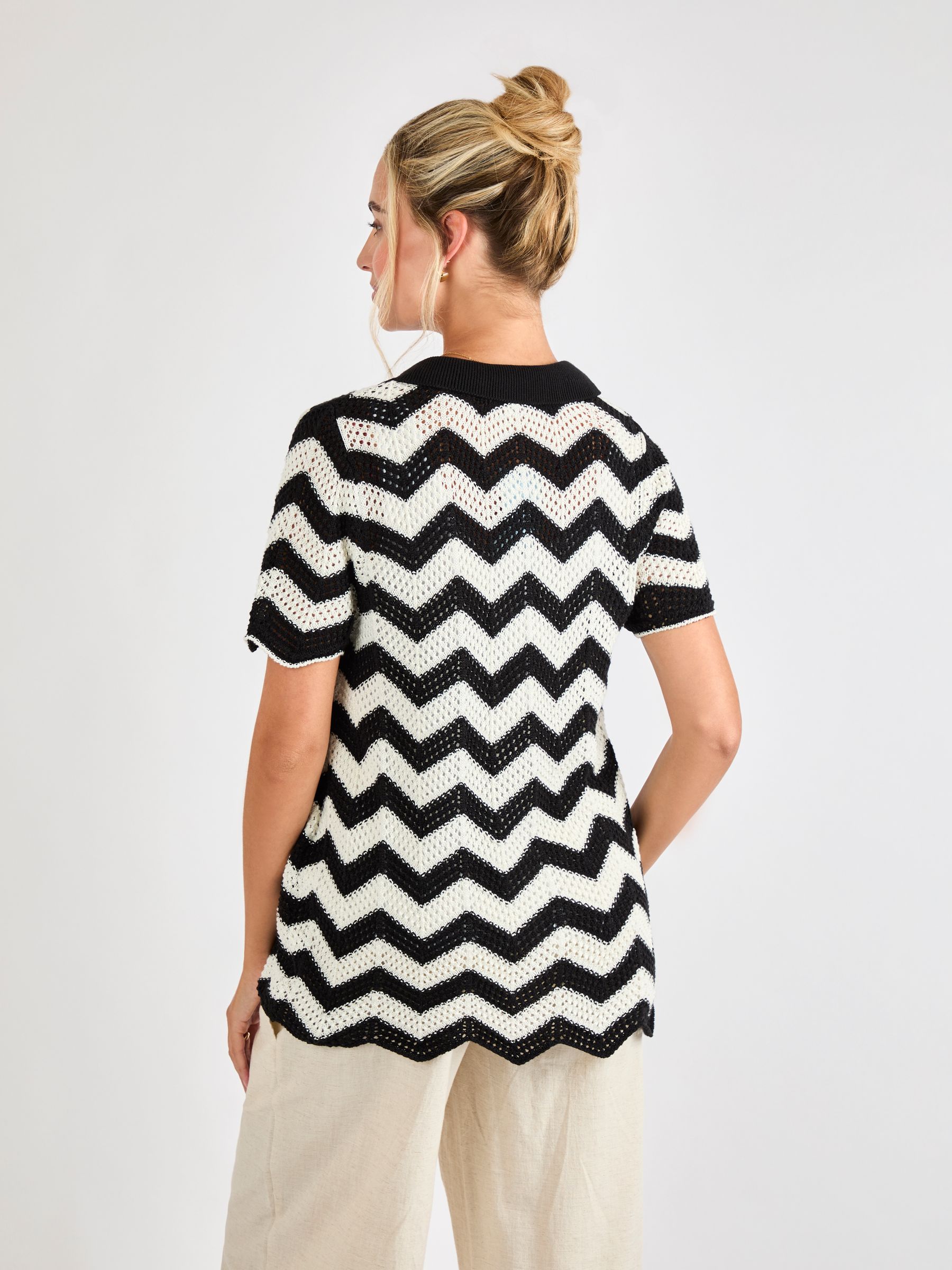 Black Patterned Maternity Knit Cardigan