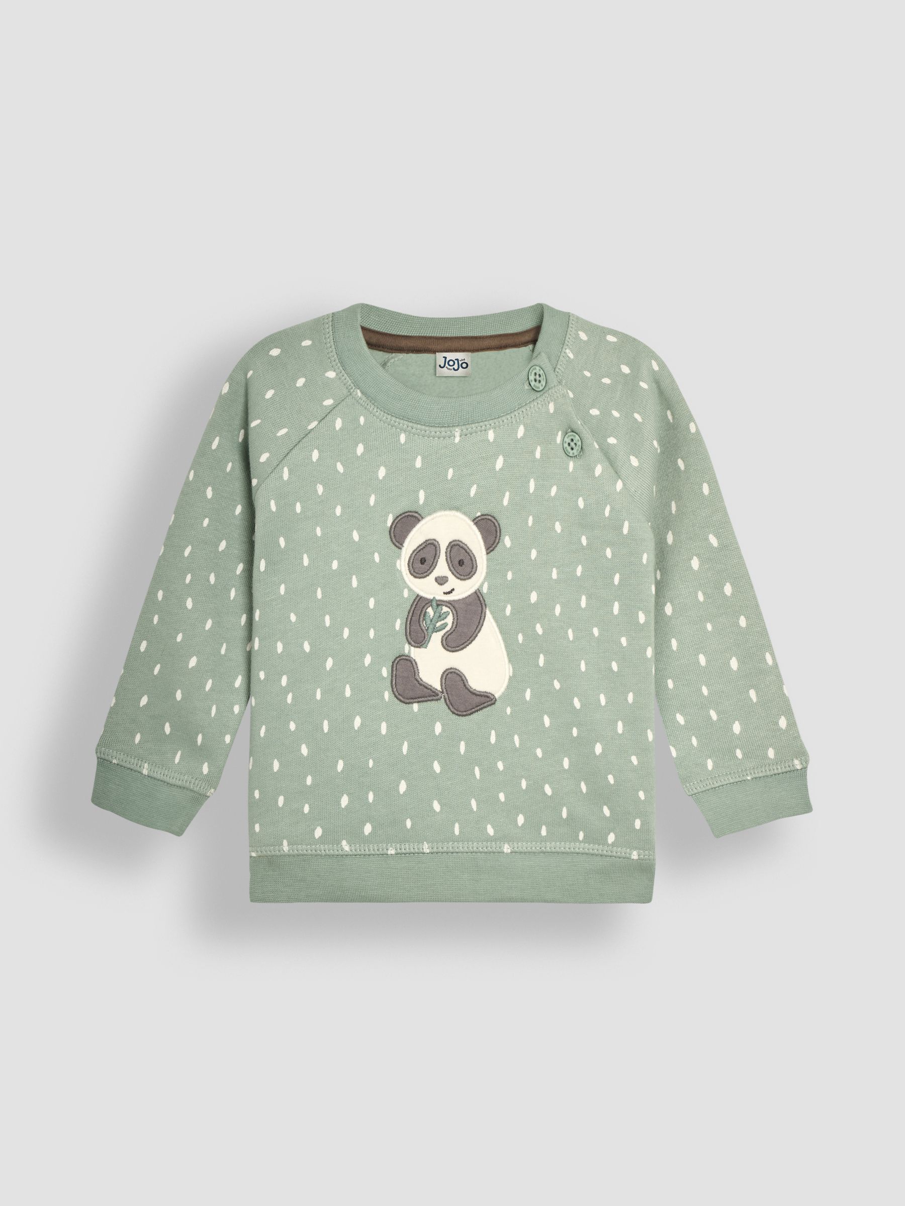 Green Baby Panda Sweatshirt And Cosy Trousers Set