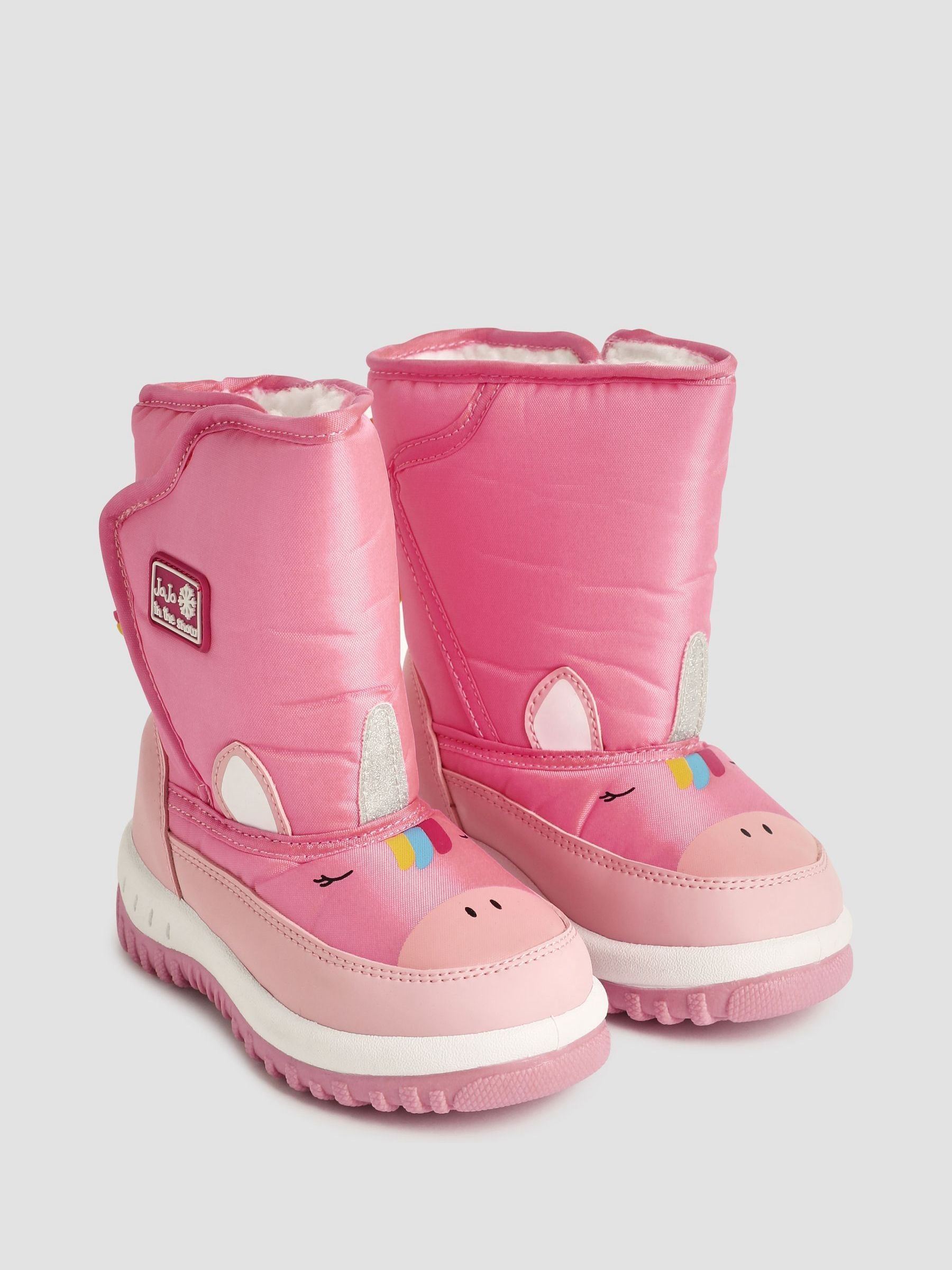 Pink Girls' Unicorn Snow Boots