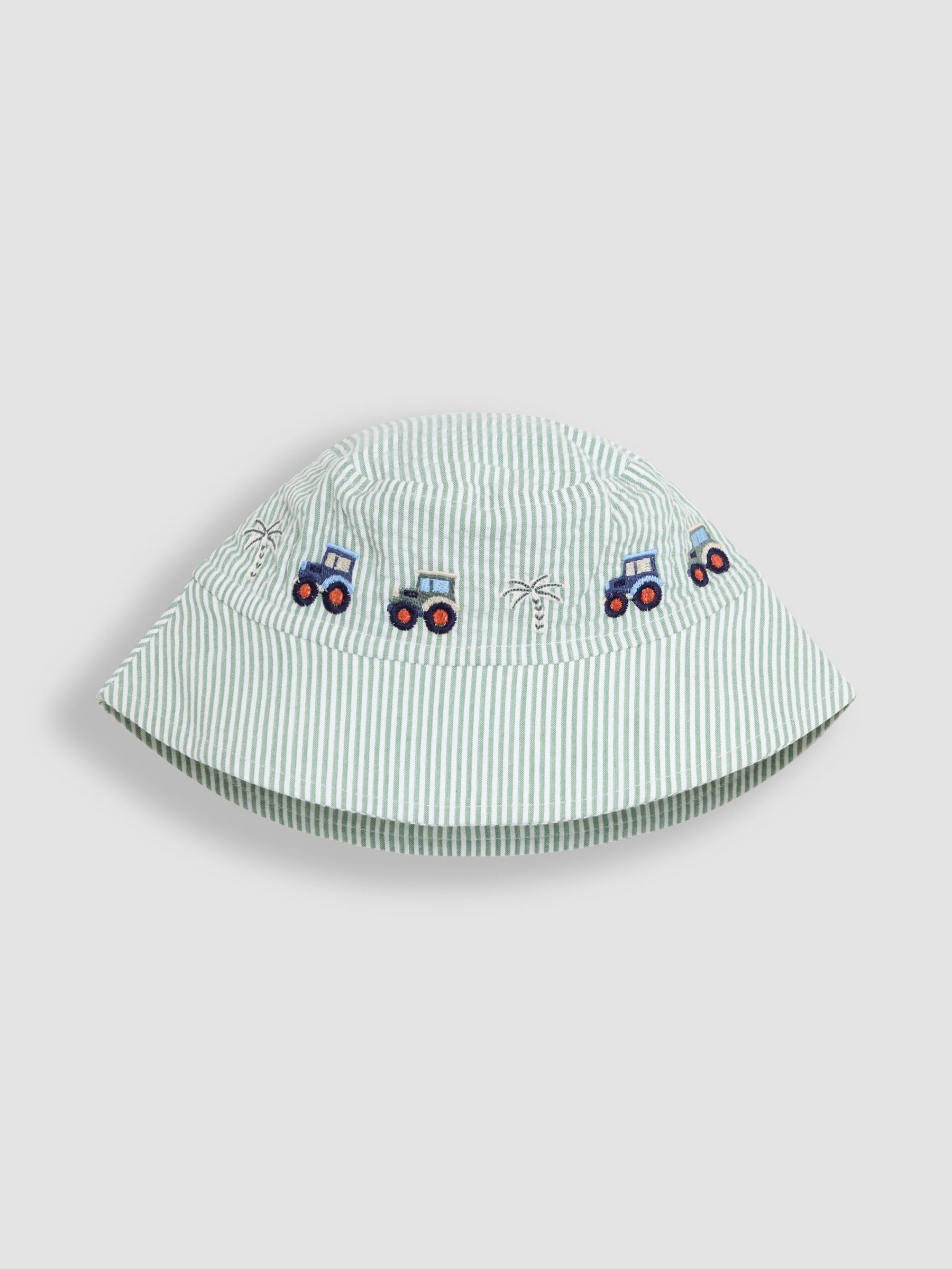 Khaki Green Tractor Reversible Sun Hat