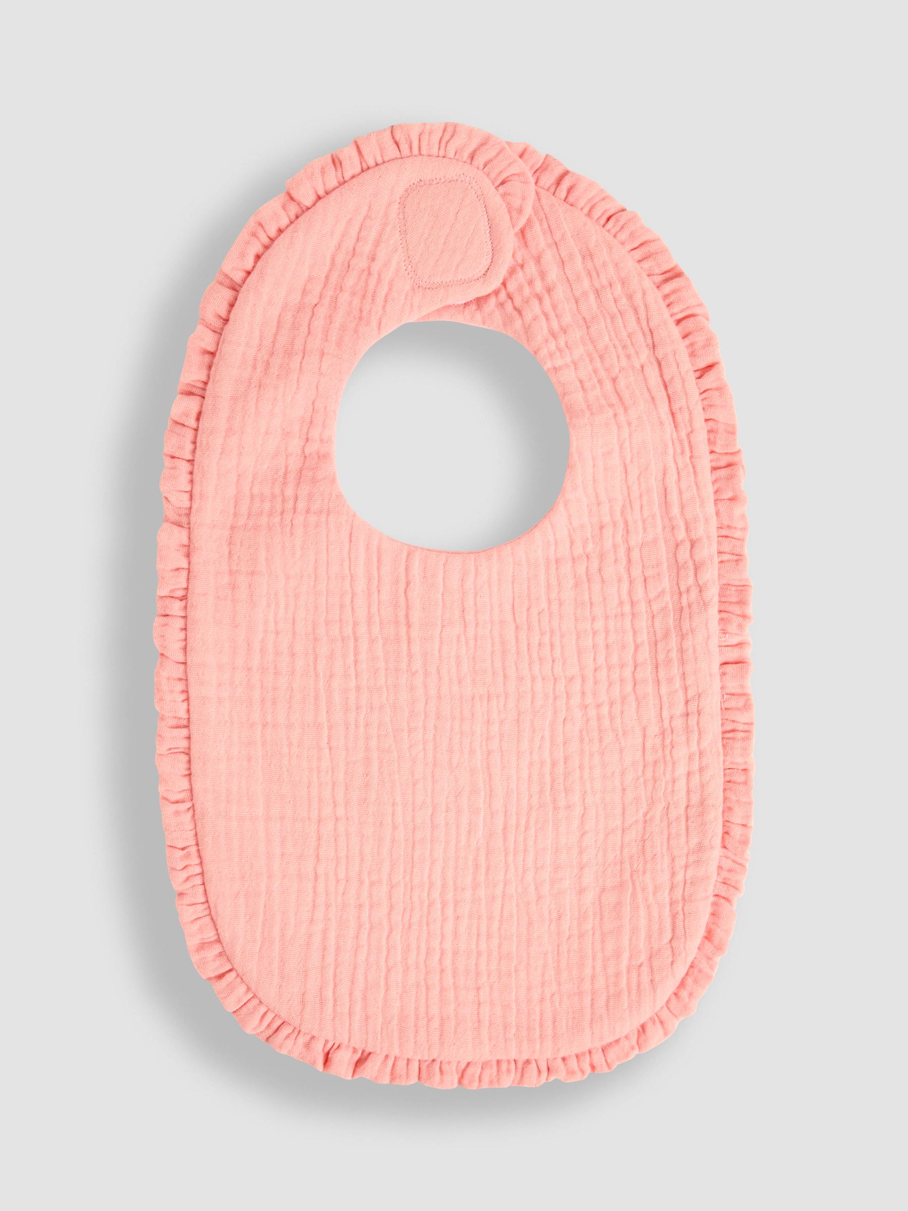 Pink Baby Muslin Frill Bib