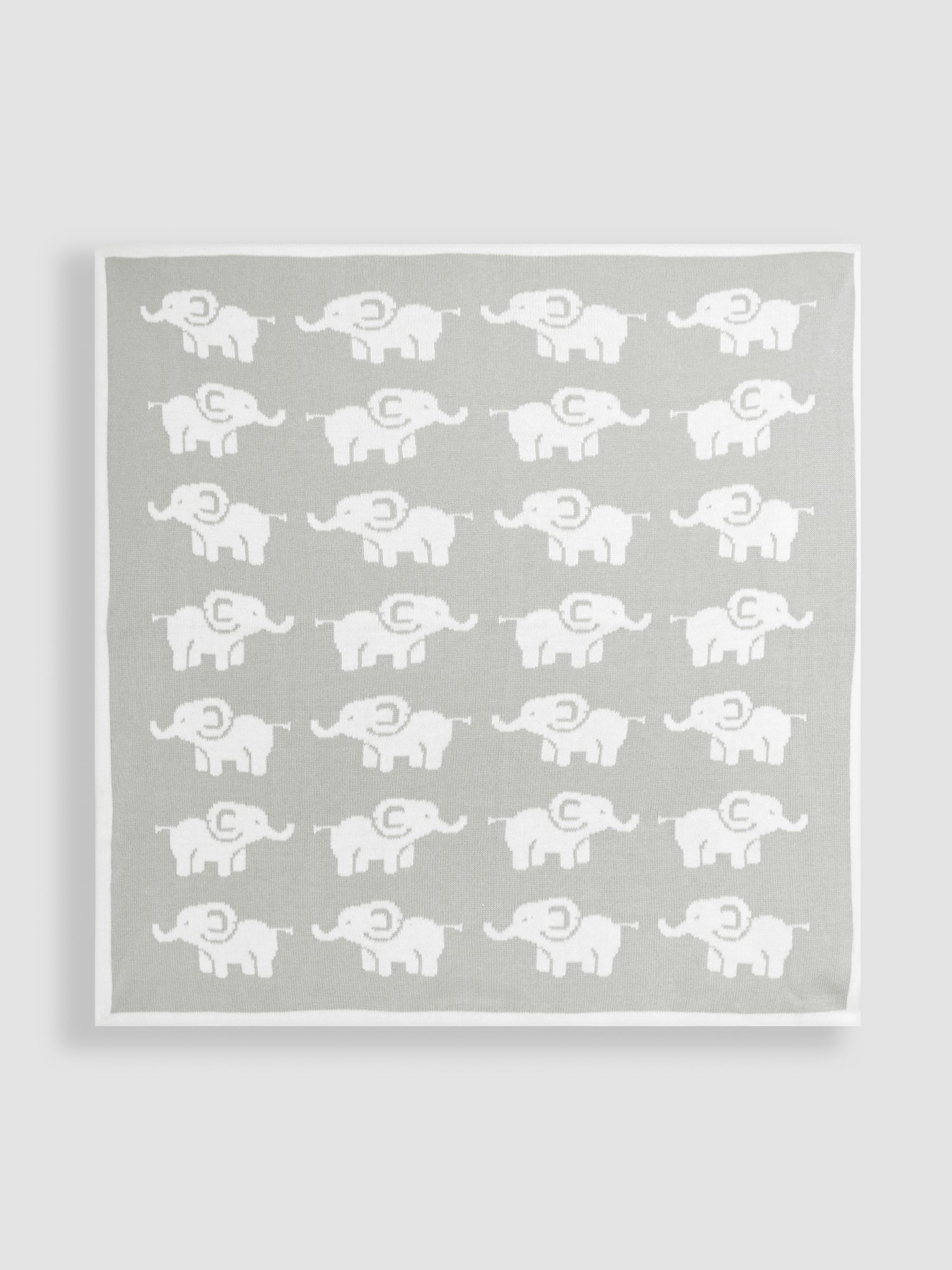Grey Elephant Knitted Shawl