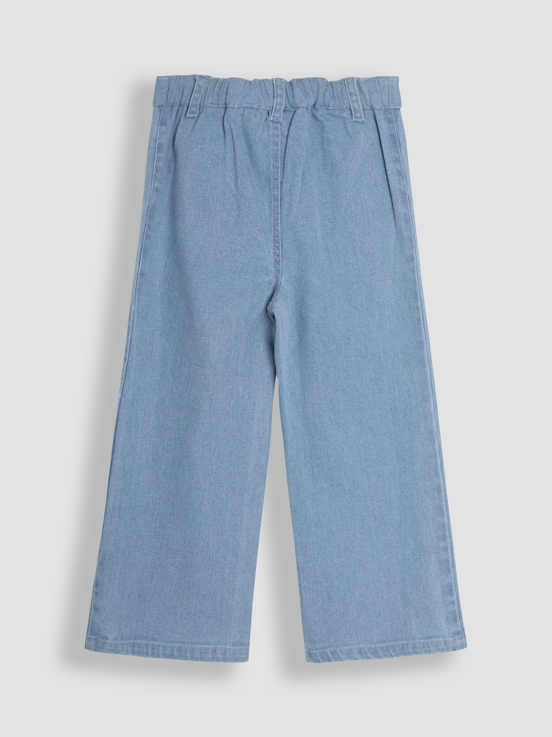 Pink Twill Wide Leg Patch Pocket Trousers