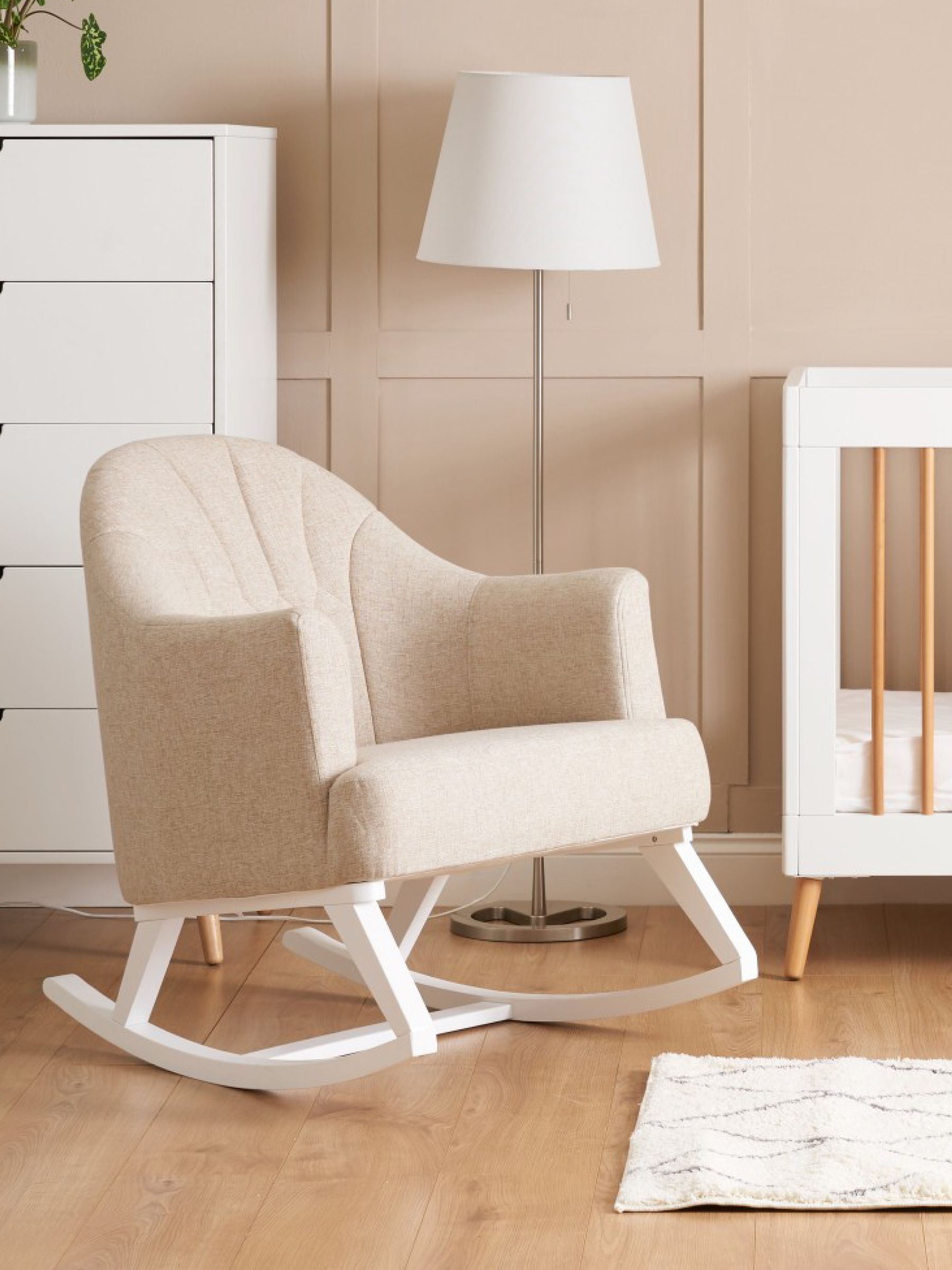 Obaby Oatmeal Round Back Rocking Nursing Chair