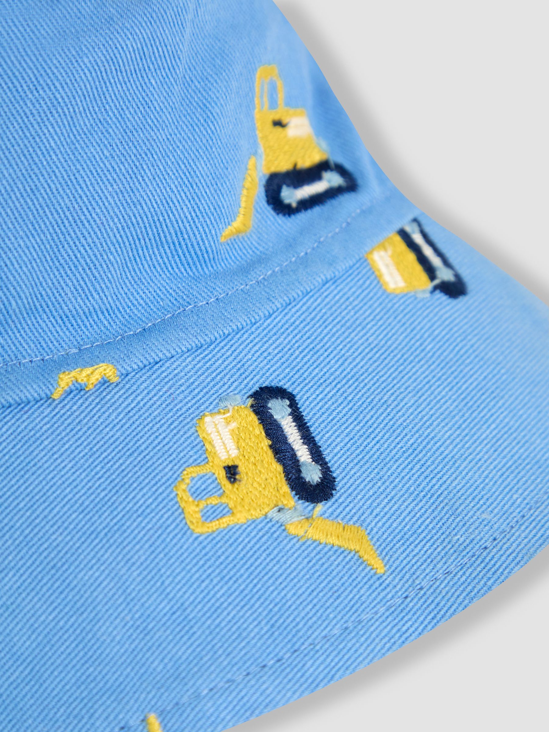 Blue Construction Embroidered Twill Sun Hat
