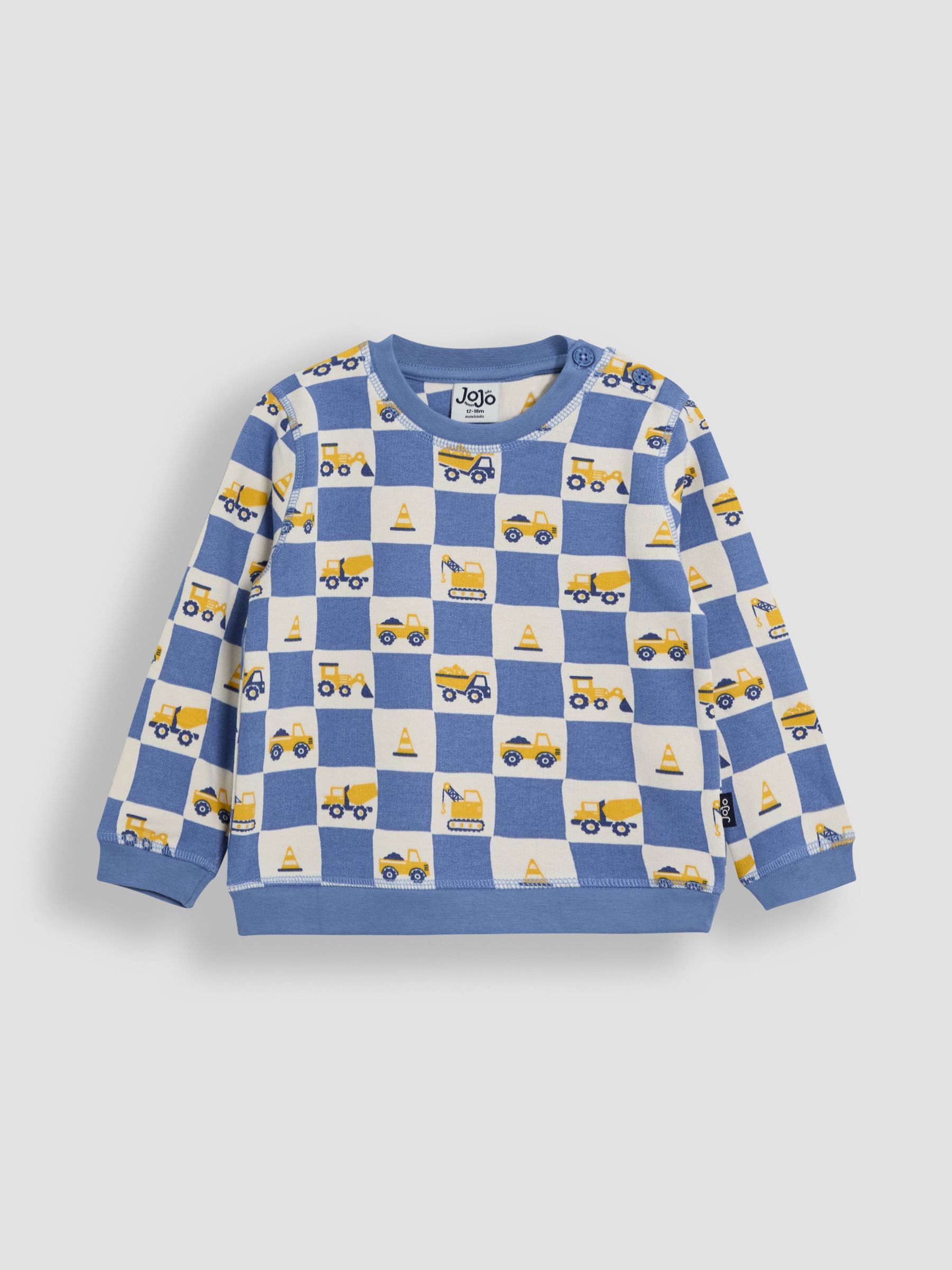 Cobalt Blue Papercut Dino Print Sweatshirt