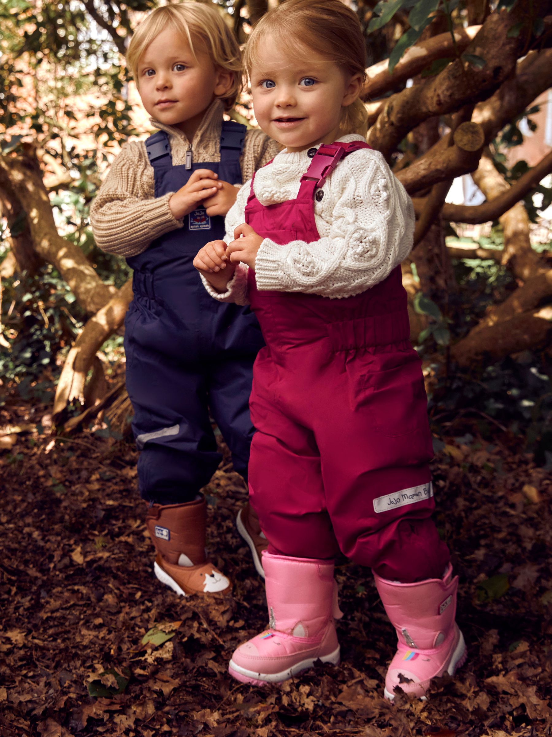 Navy Blue Waterproof Fleece Lined Dungarees
