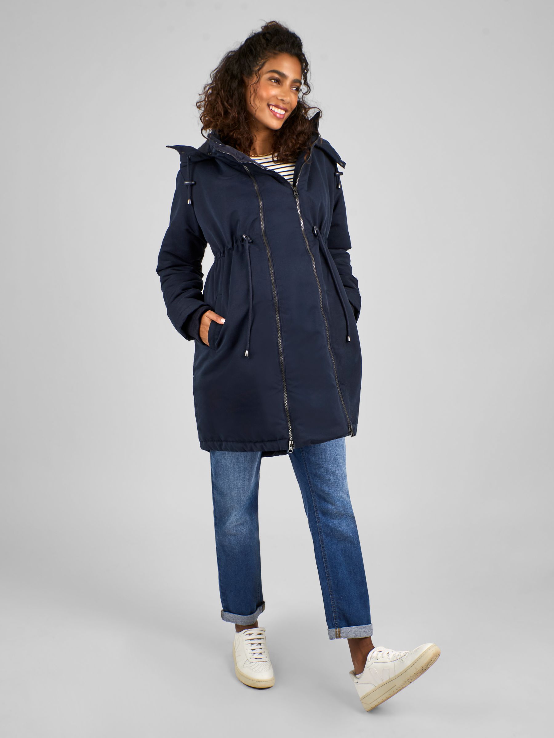 Navy Blue 2-in-1 Padded Maternity Parka