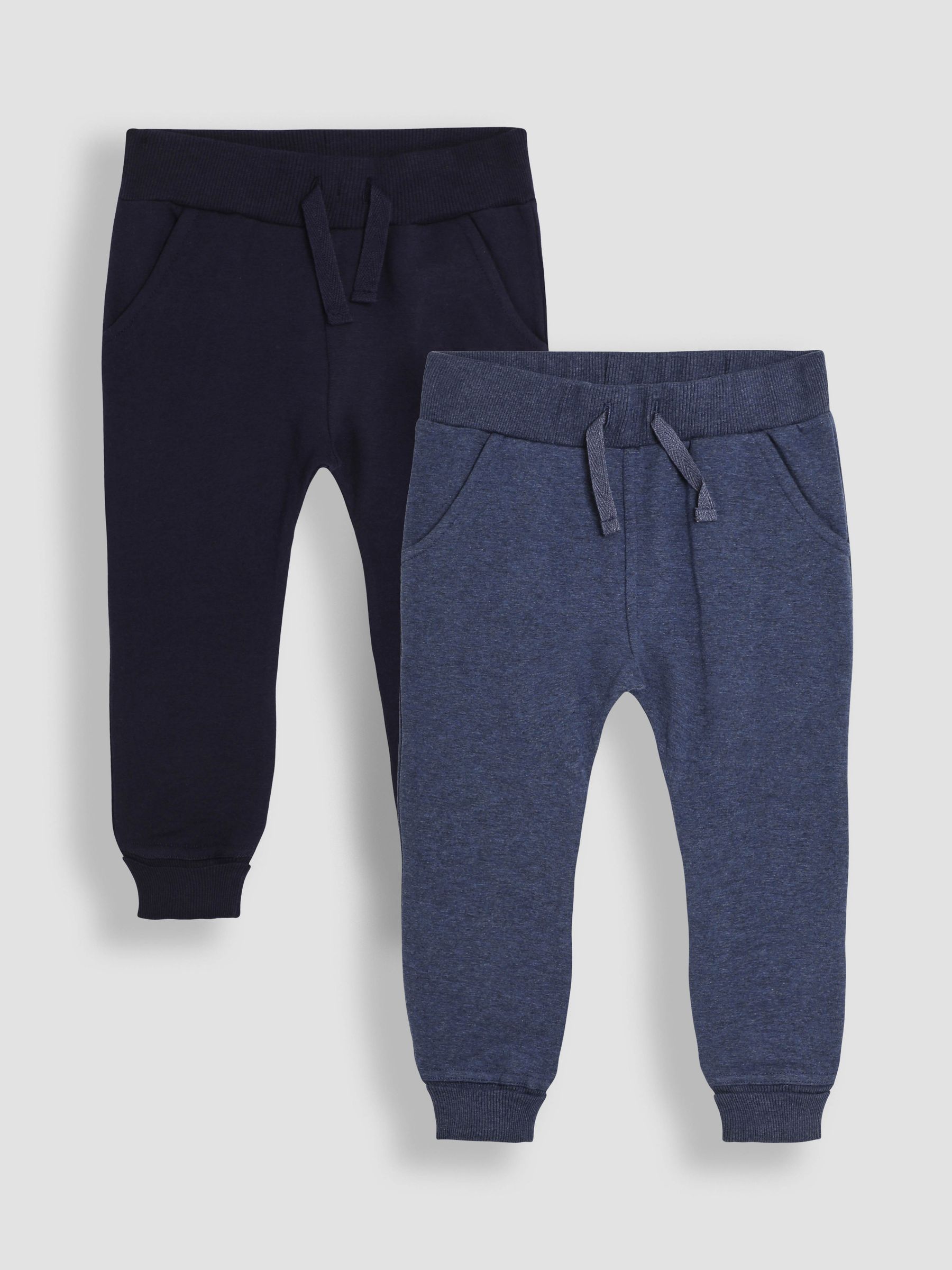 Navy Blue & Denim Blue 2-Pack Fitted Joggers