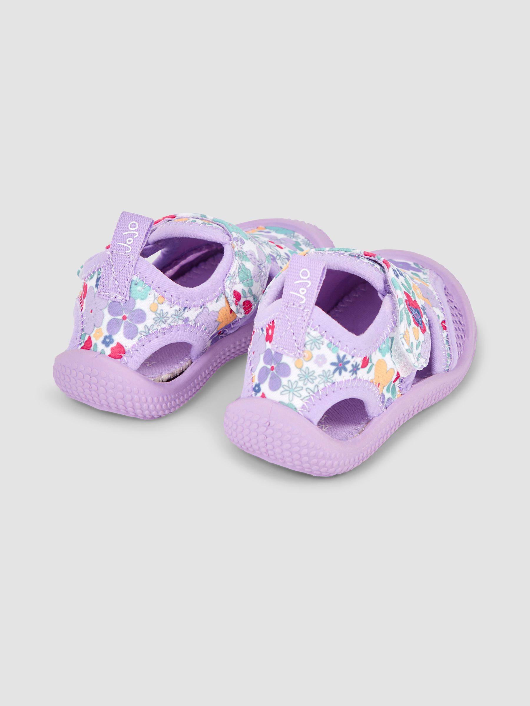 Lilac Floral Print Beach & Swim Sandals