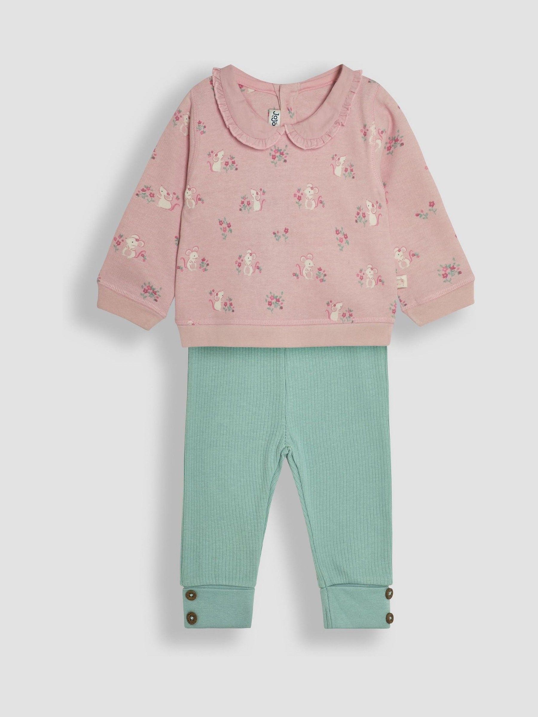 Pink Pretty Mouse Sweatshirt & Leggings Set