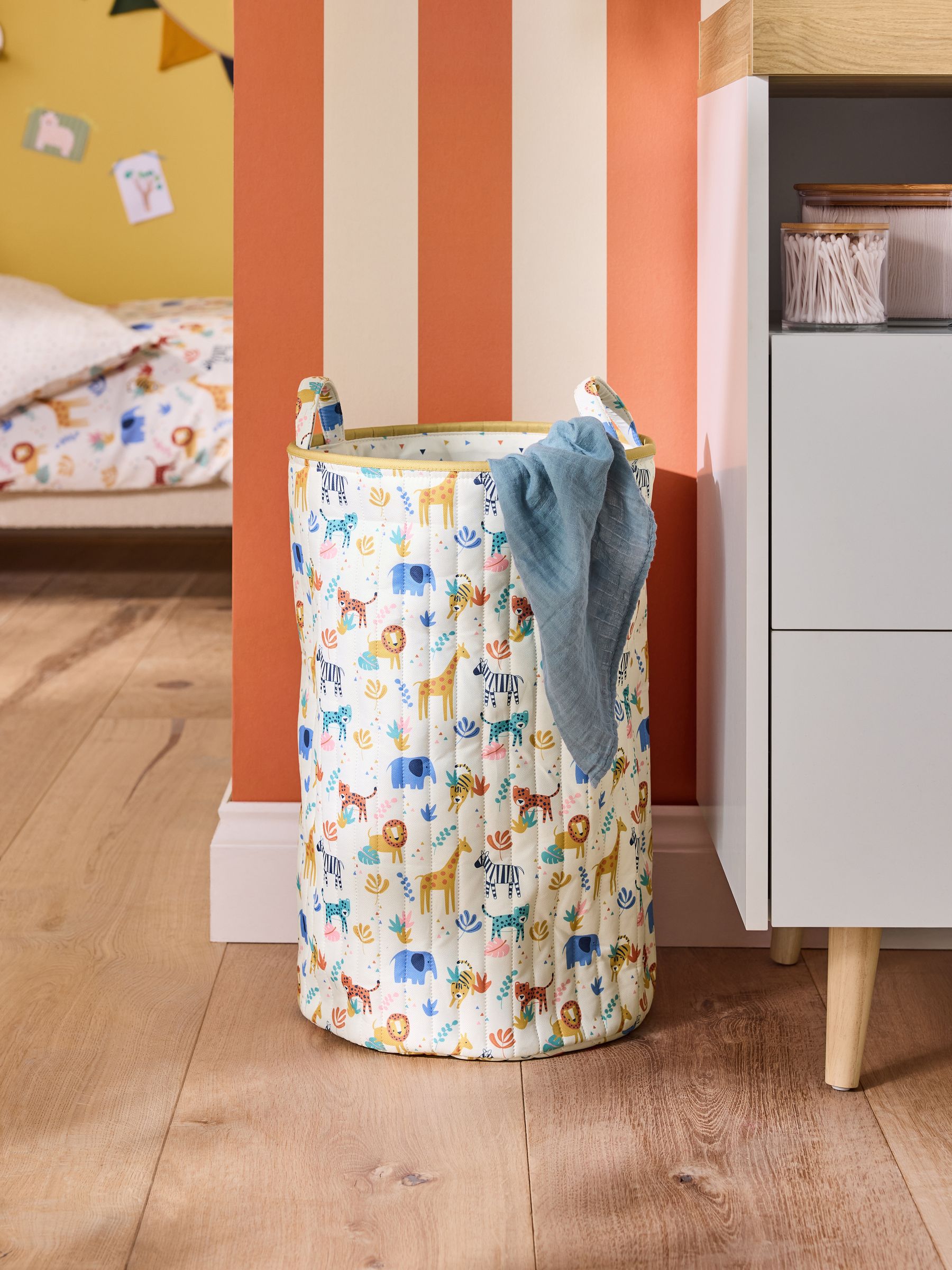 Safari Printed Laundry Basket